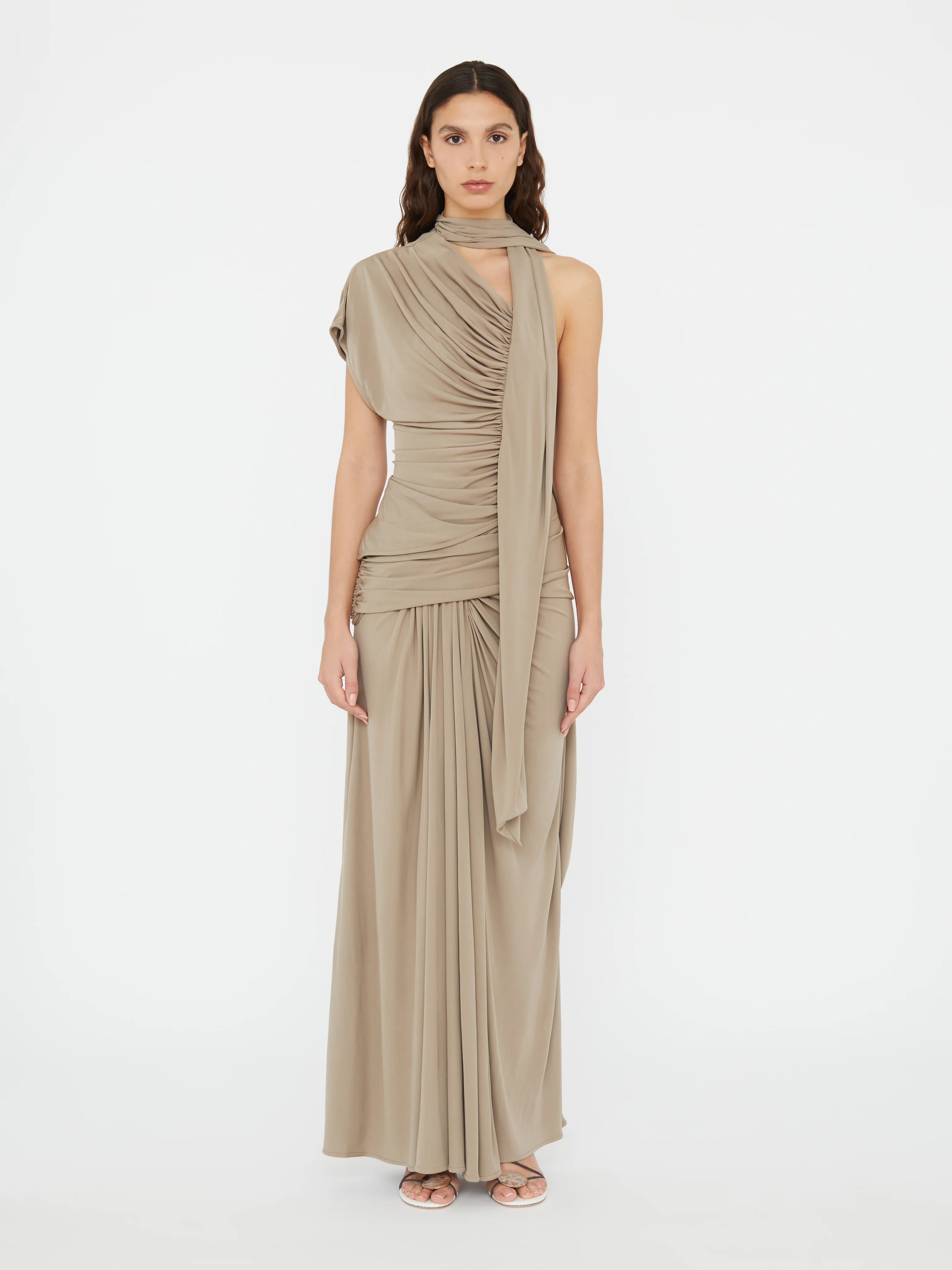Aiba Draped Jersey Skirt