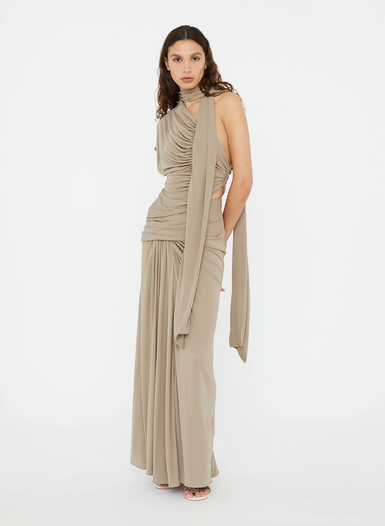 Aiba Draped Jersey Skirt - Image 2
