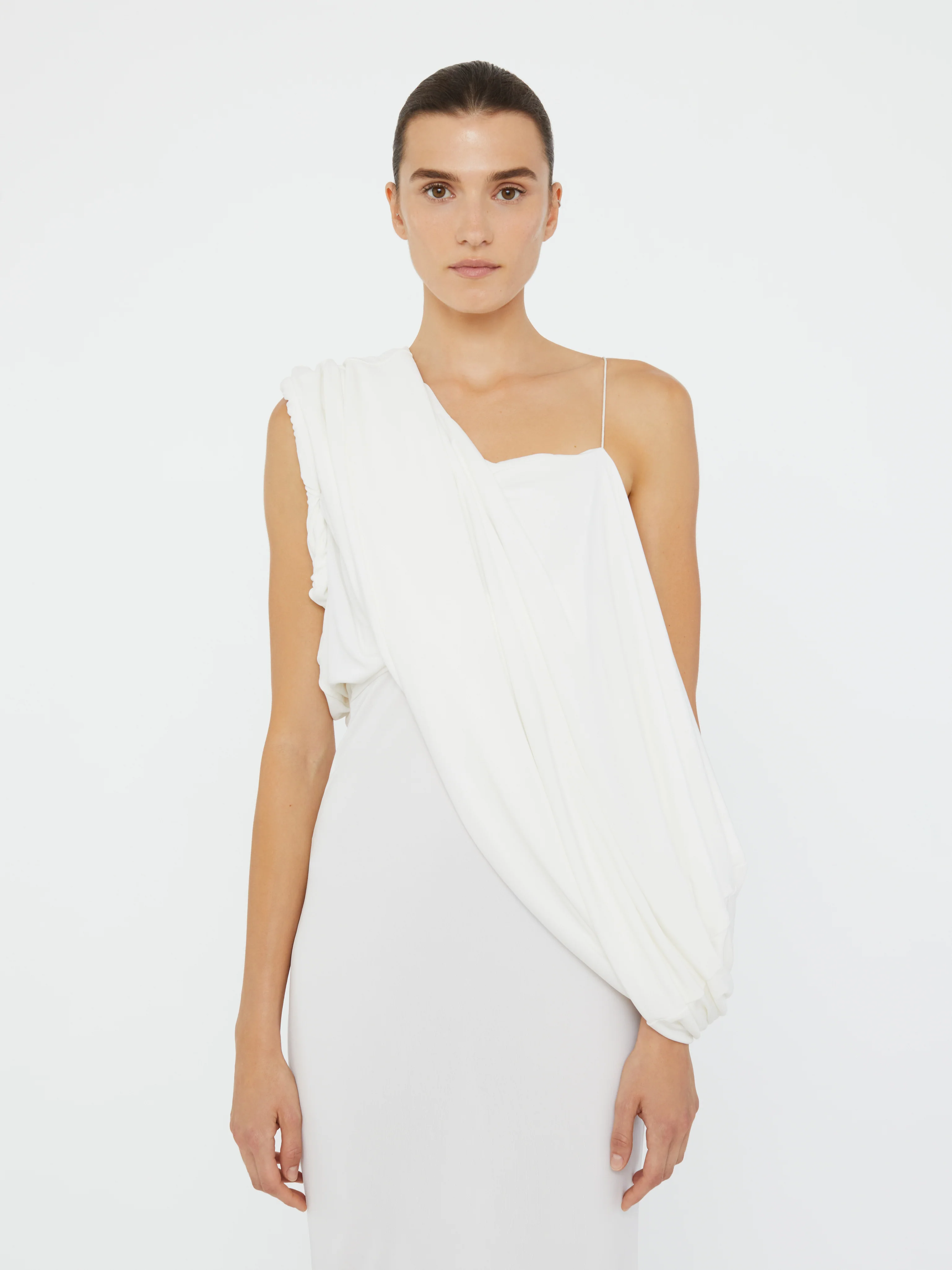 Aiba Draped Jersey Tee Dress - Image 4