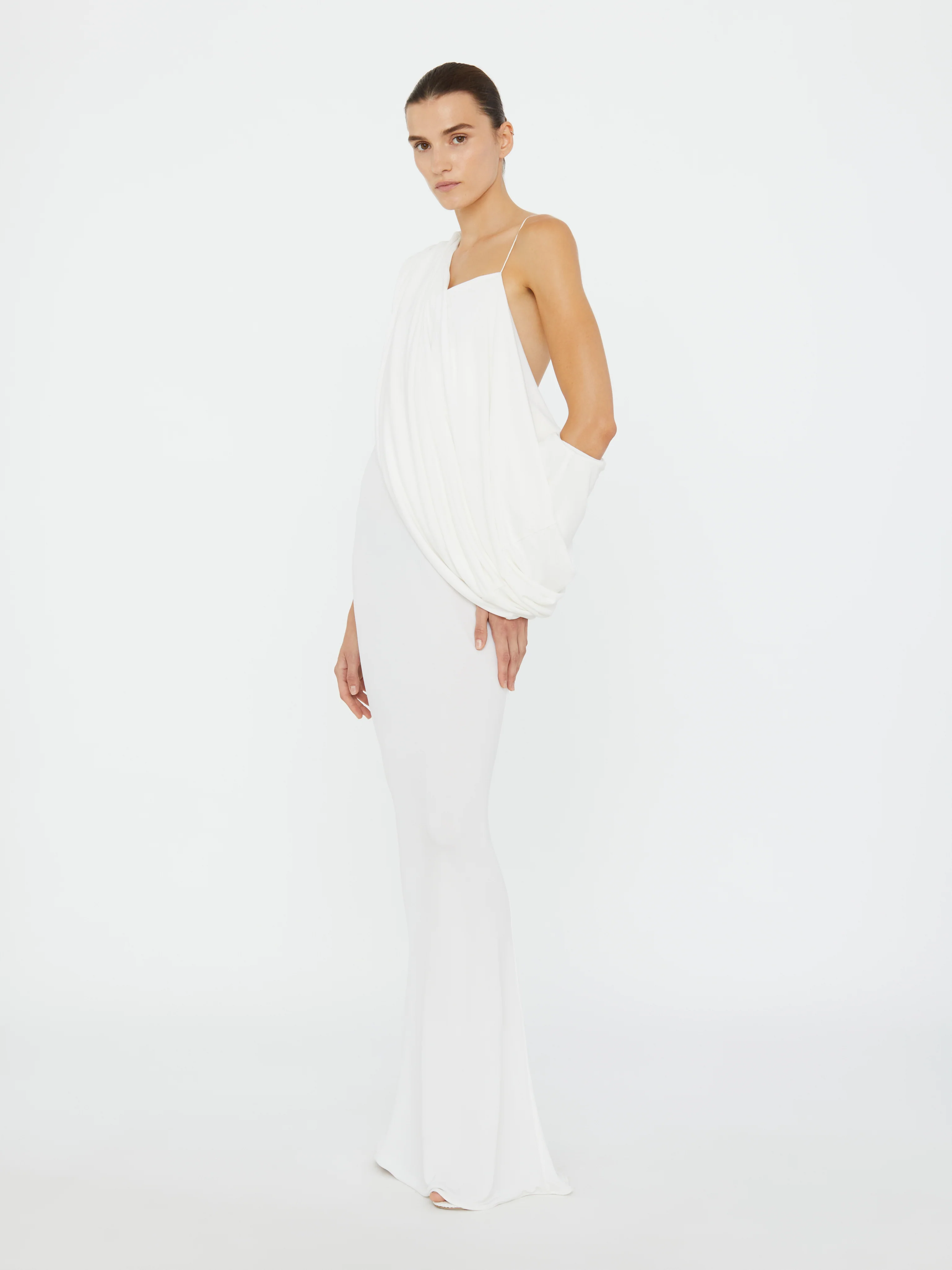 Aiba Draped Jersey Tee Dress - Image 6