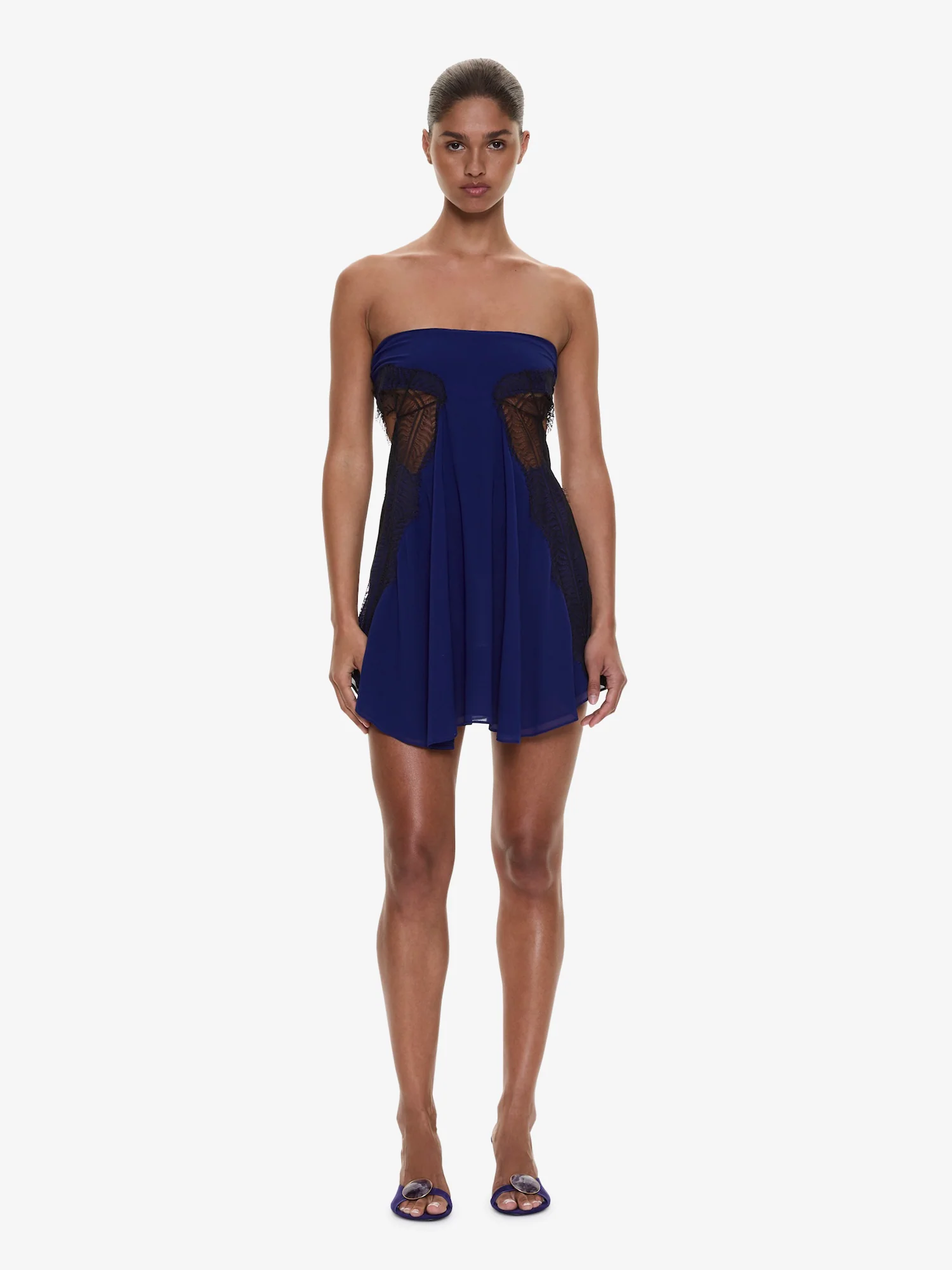 Aira Strapless Lace Mini Dress - Image 3