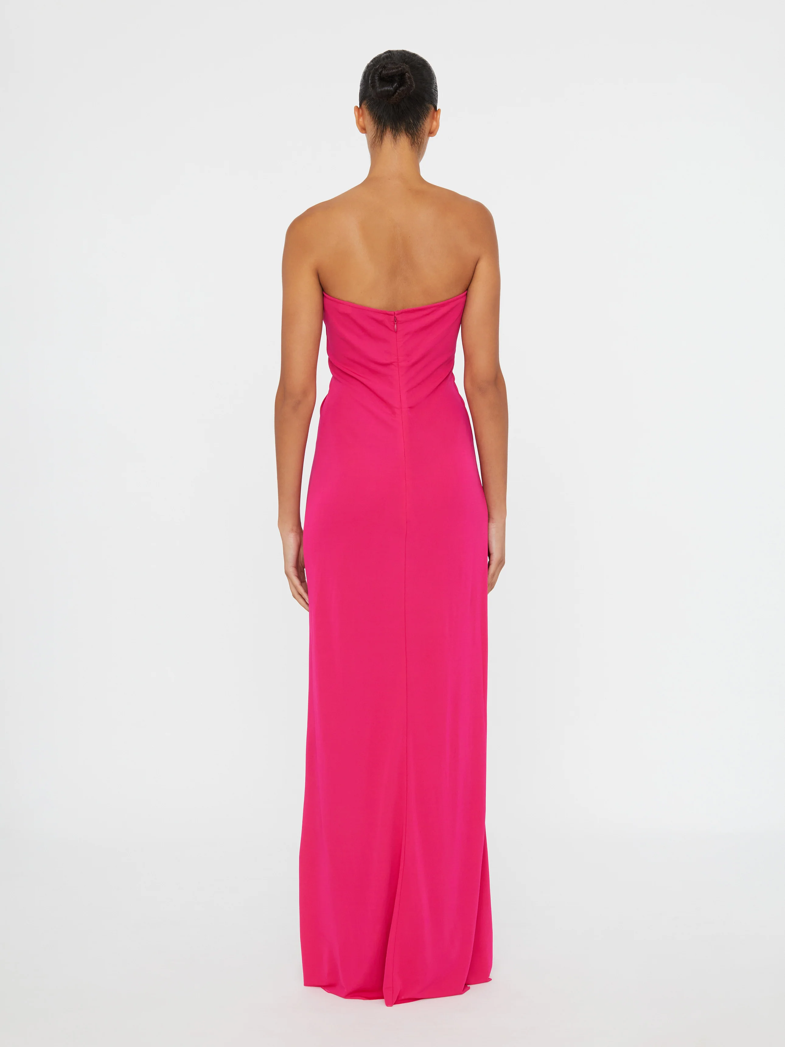 Arced Palm Strapless Dress - Image 4