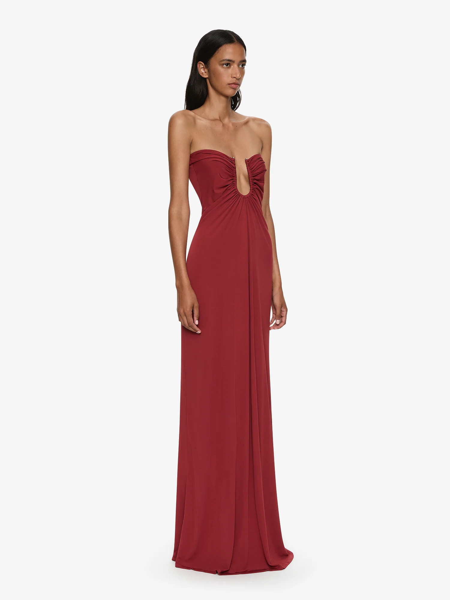 Arced Palm Strapless Dress - Image 3