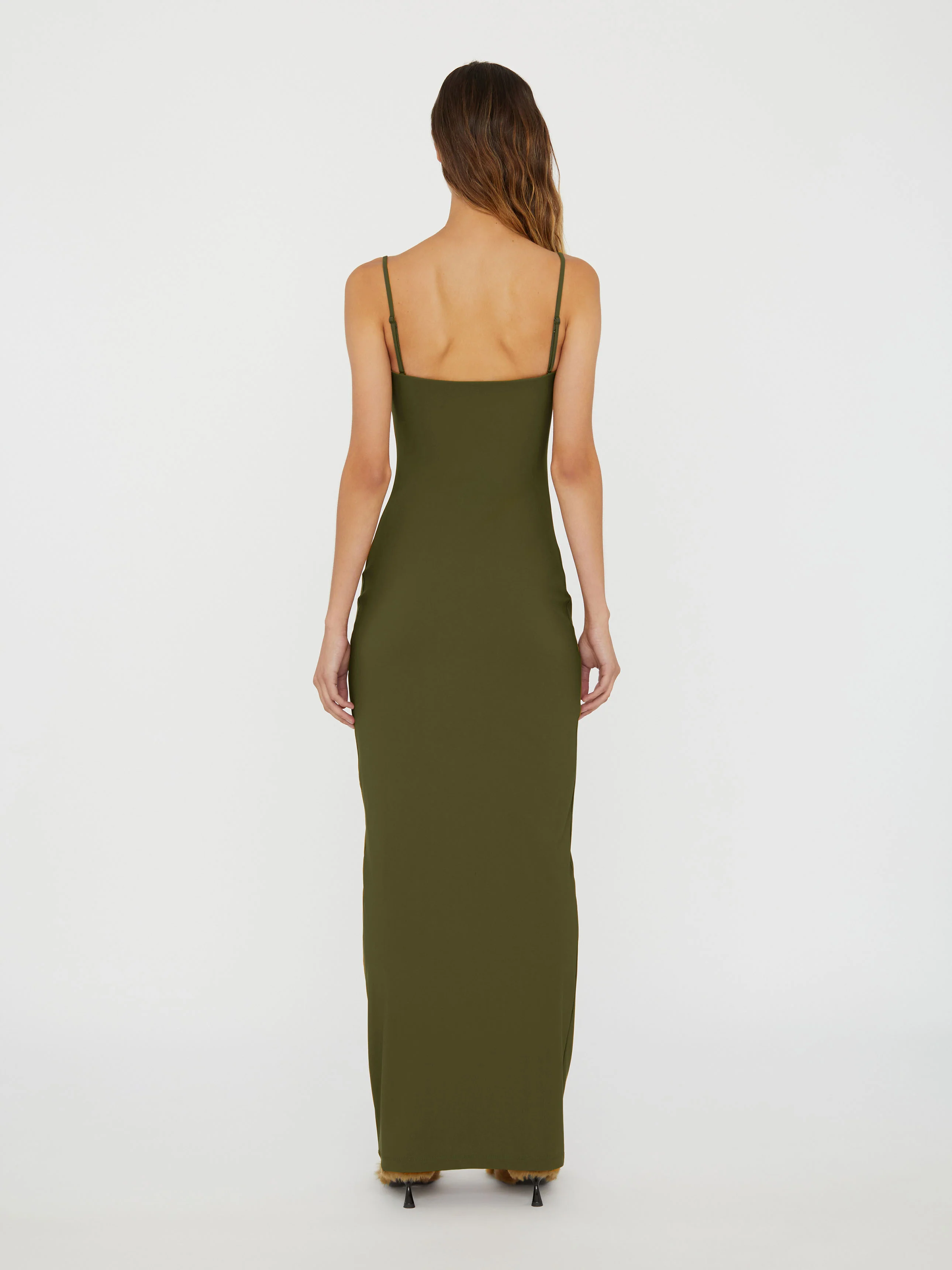 Arced Ruched Lycra Dress - Image 5