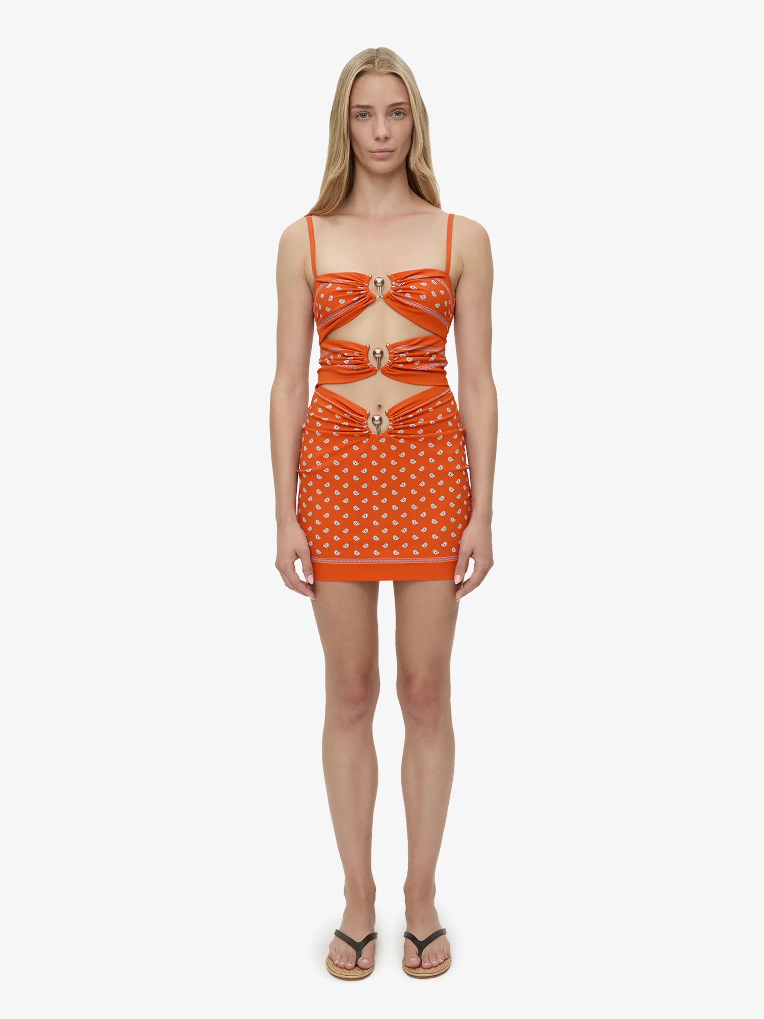Bandana Ruched Orbit Mini Dress - Image 3