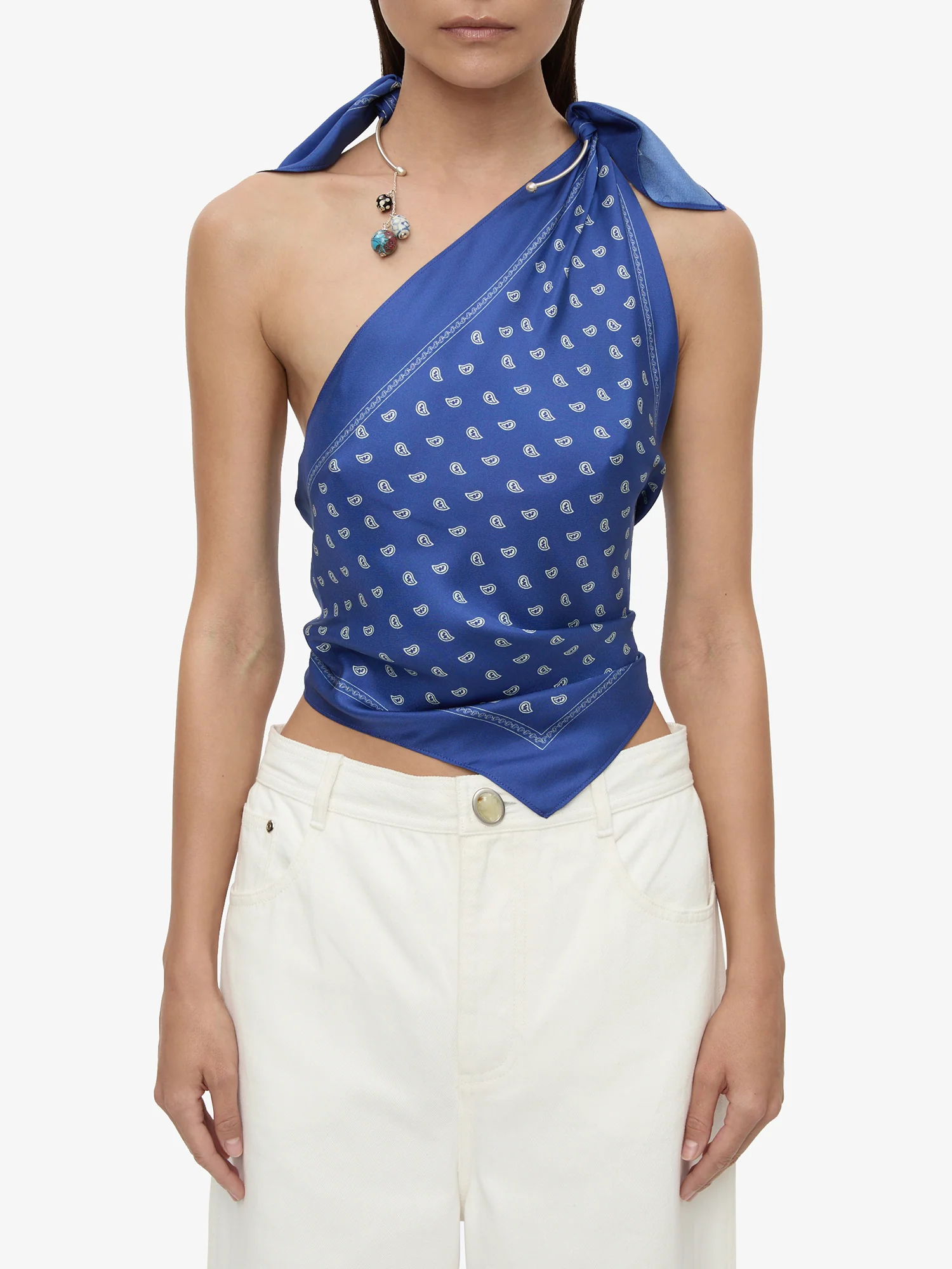 Bandana Scarf Tie Top - Image 7