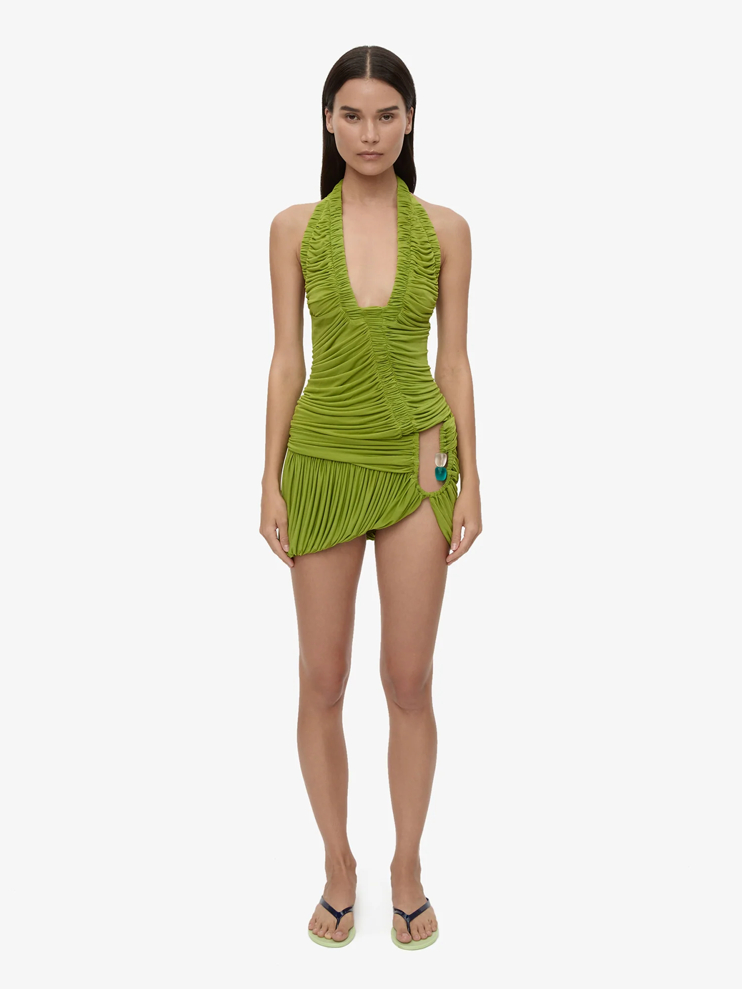 Beach Glass Bubble Mini Dress