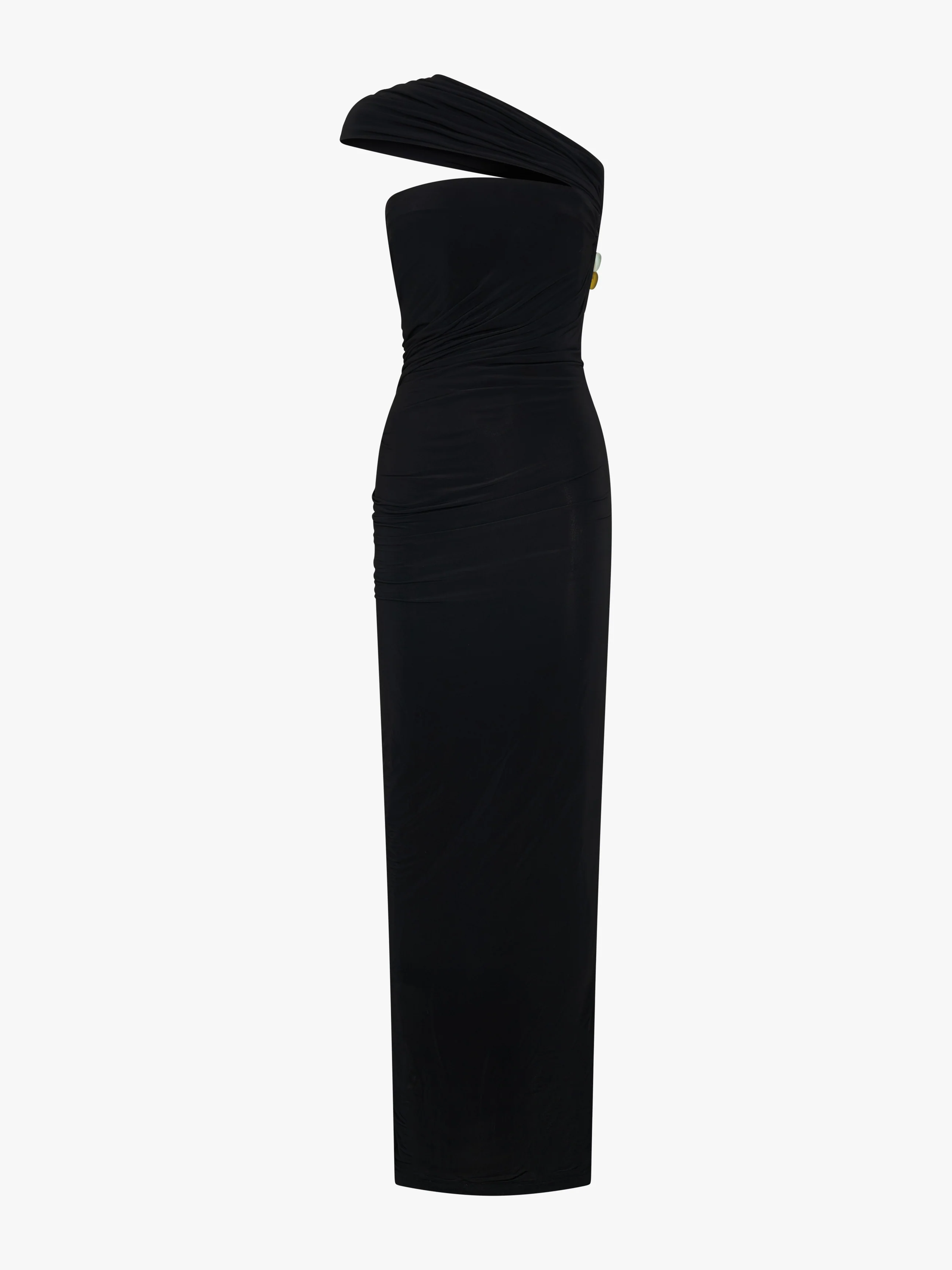 Beach Glass Draped Jersey Strapless Dress - Image 7