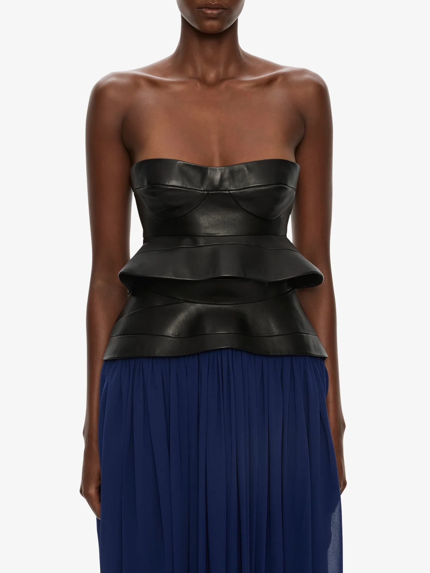 Bellona Moulded Leather Belted Skirt - Image 3