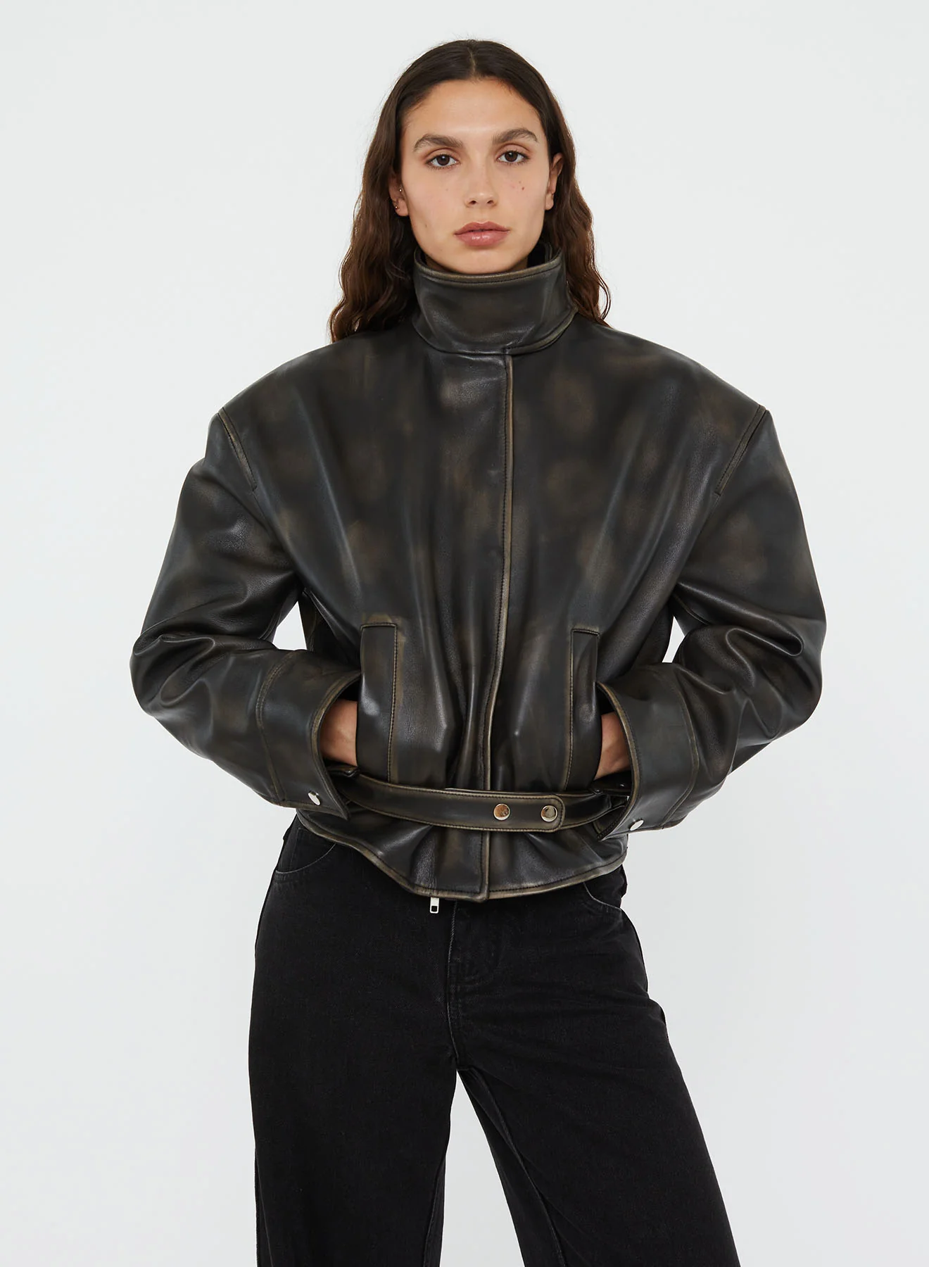Burnished Eddie Leather Jacket - Image 2