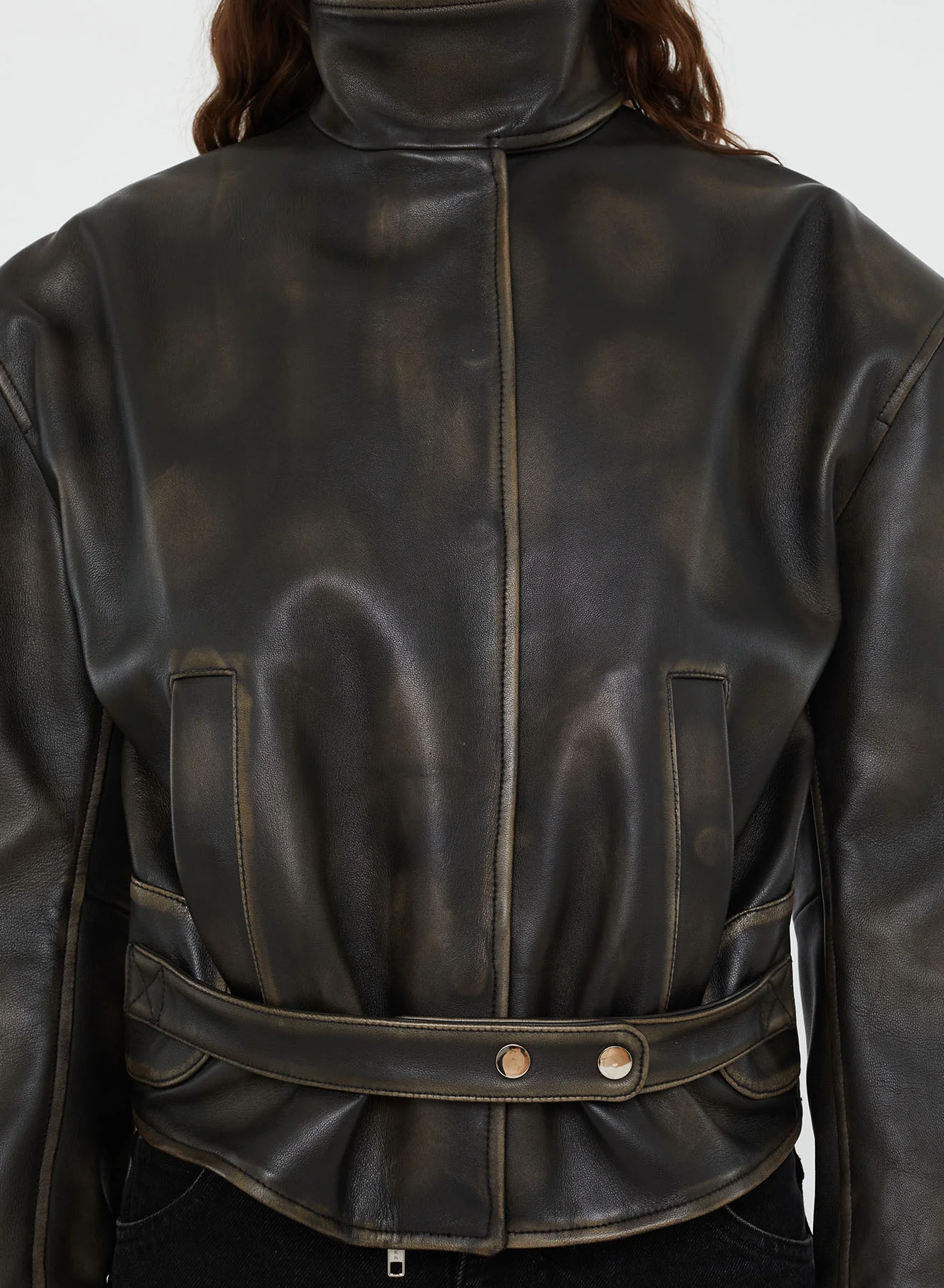 Burnished Eddie Leather Jacket - Image 3