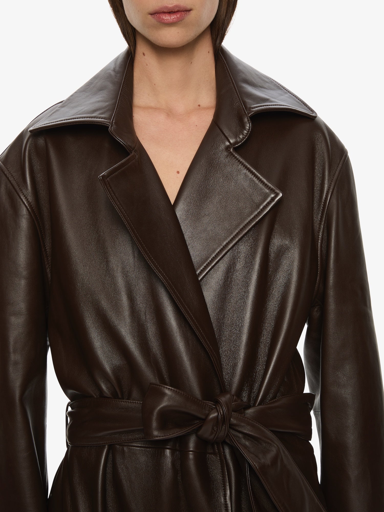 Calais Leather Trench - Image 3