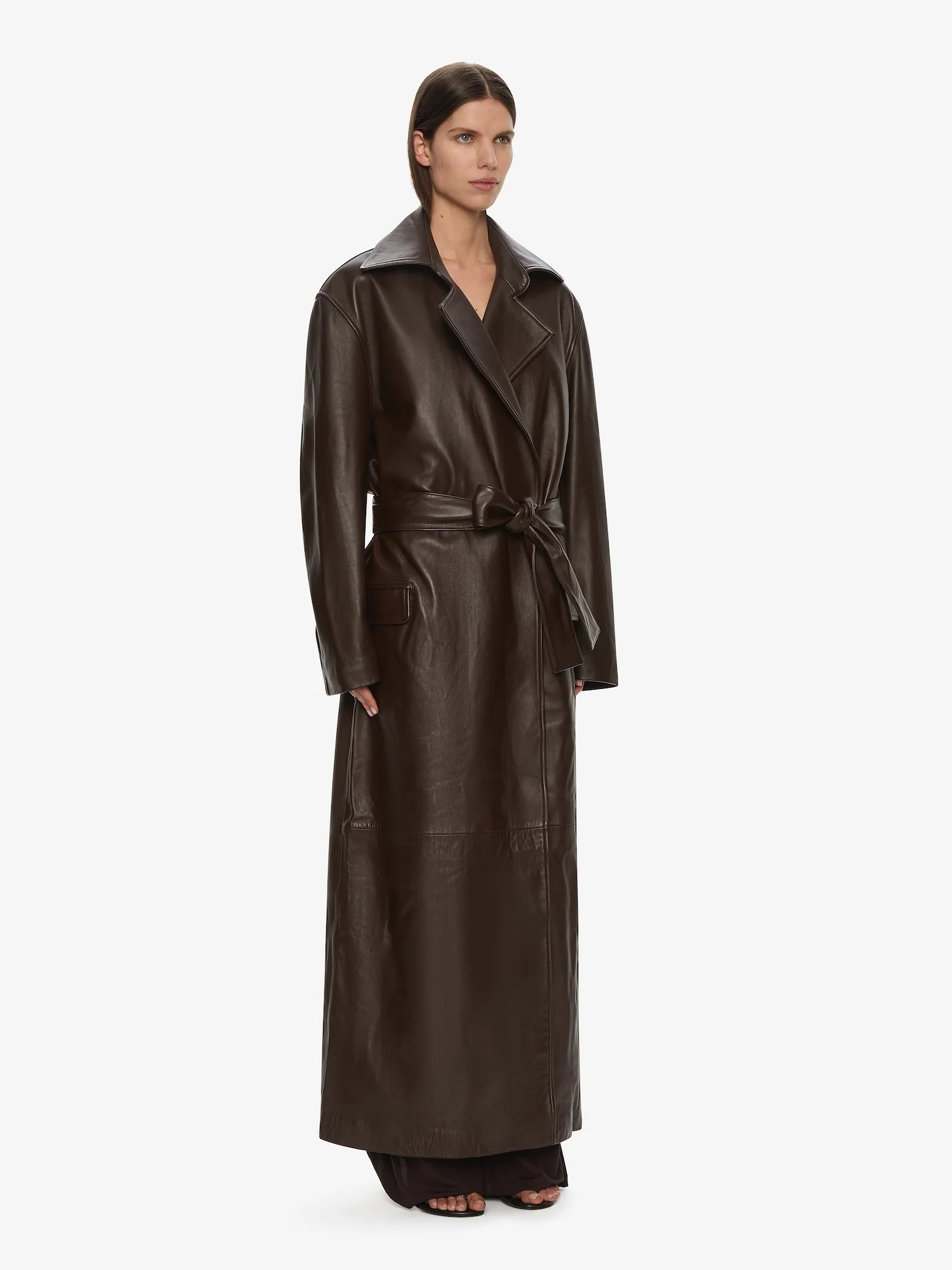 Calais Leather Trench - Image 4