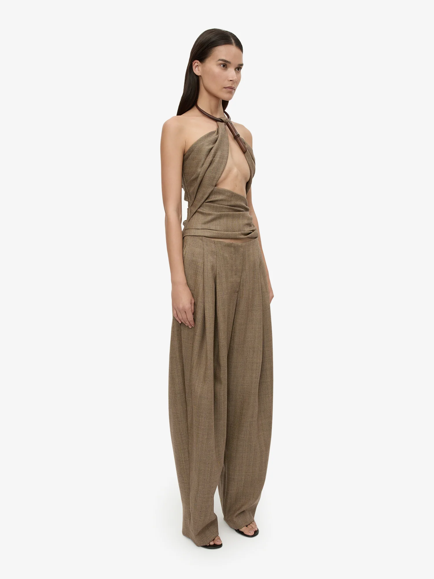 Chime Necklace Herringbone Halter Top - Image 3