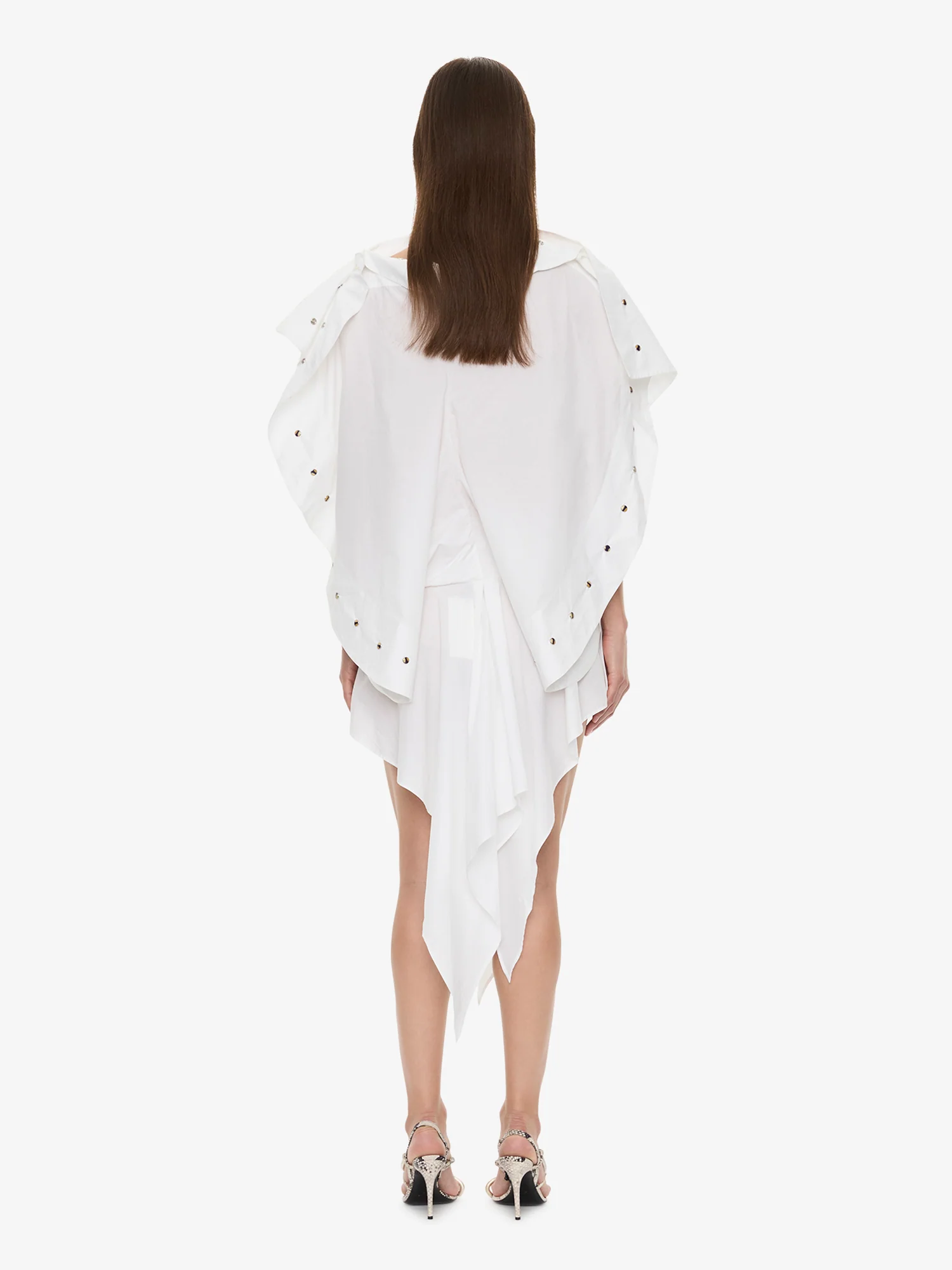 Cotton Poplin Spiral Stone Snap Dress - Image 4
