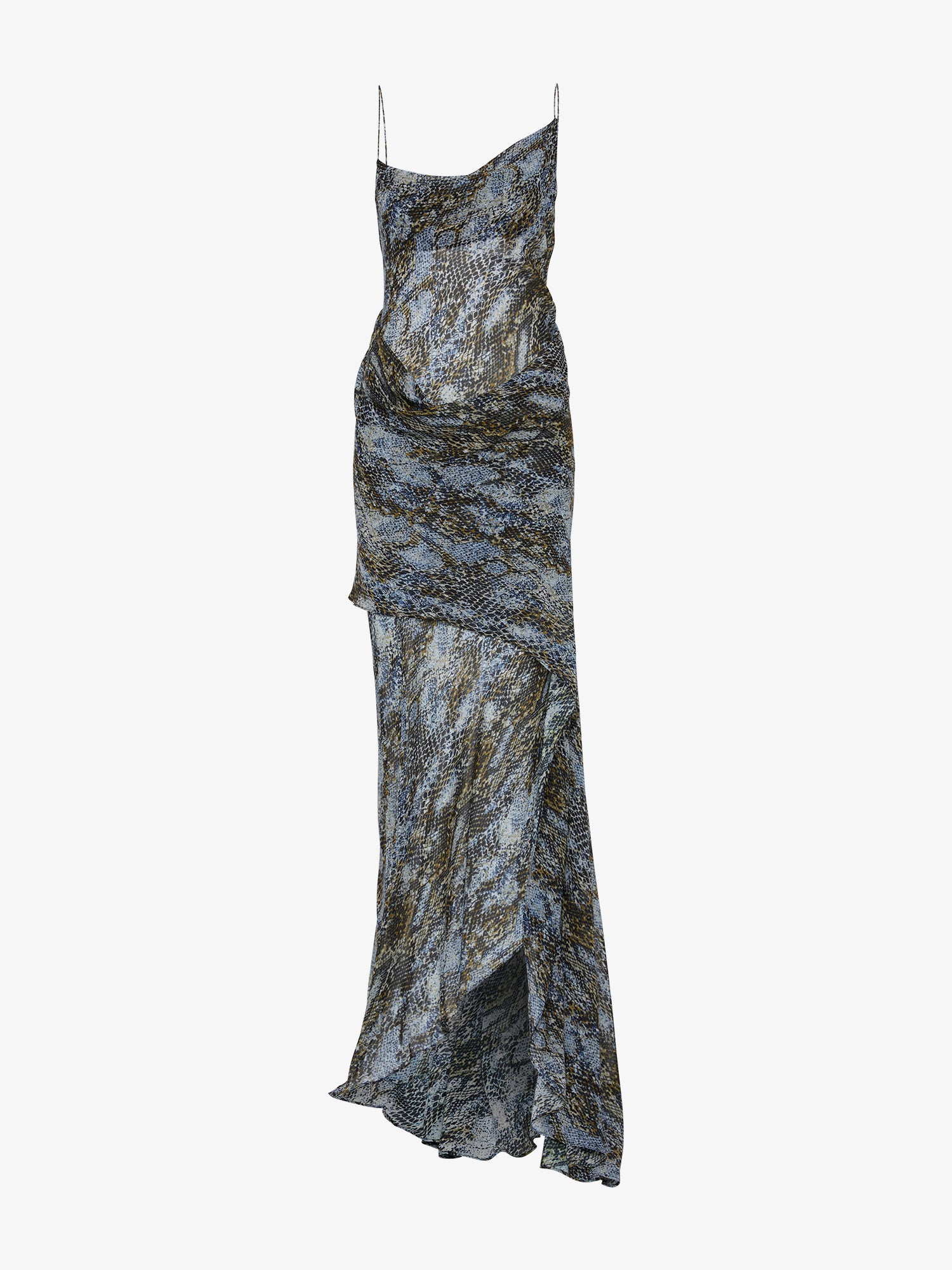 Cowl Hip Slip Print Dress - Image 7