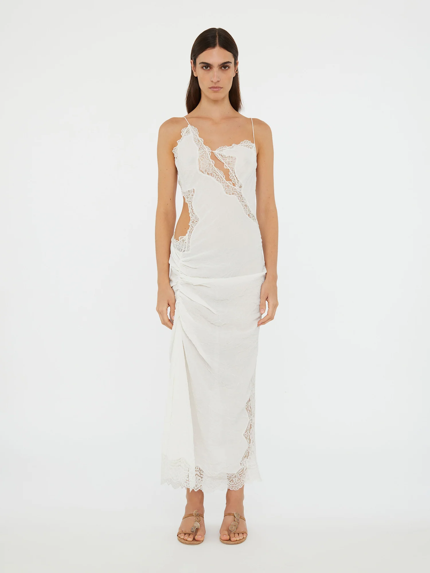 Crimped Lace Cami Dress