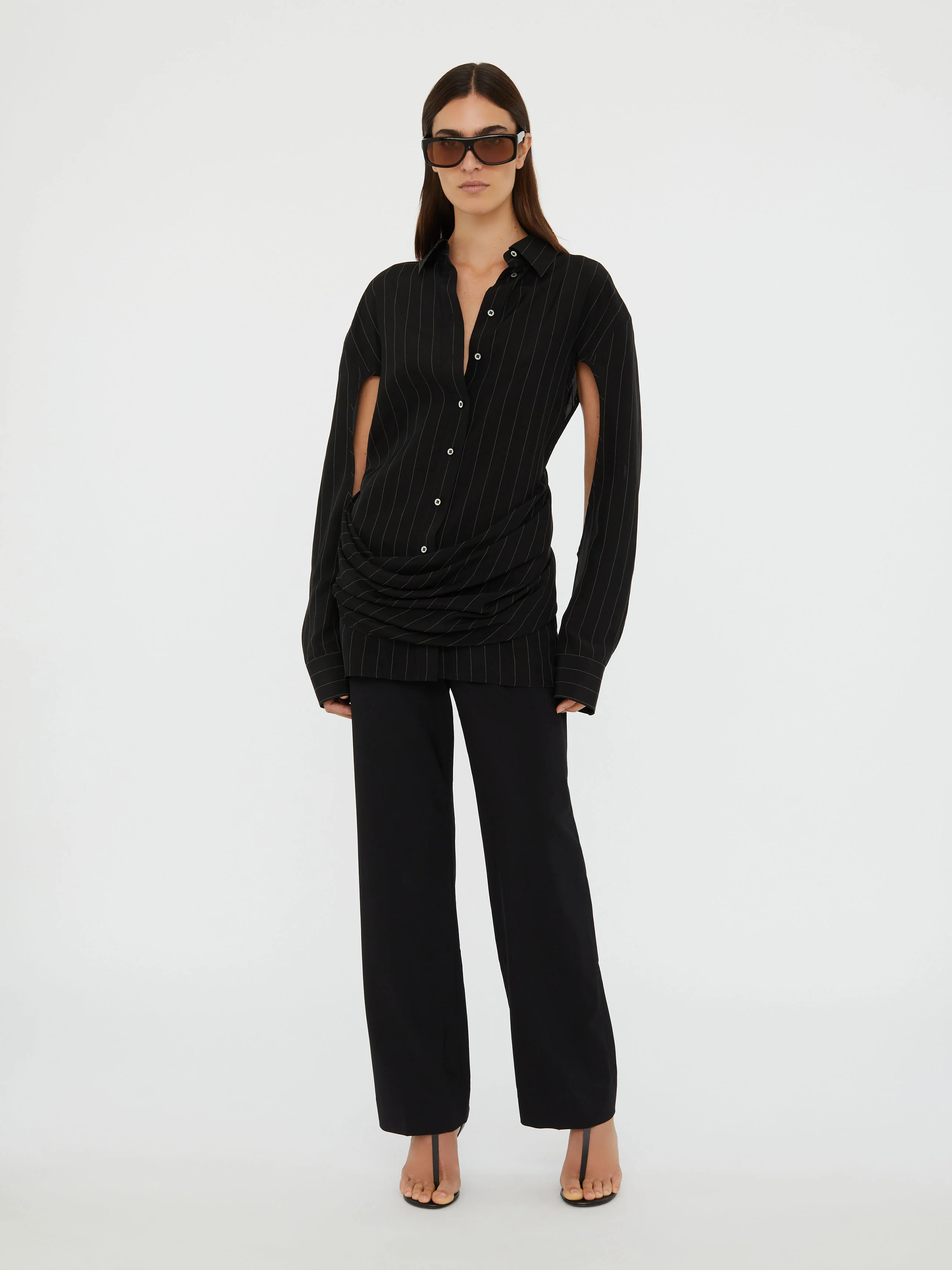 Crossover Drape Shirt - Image 4