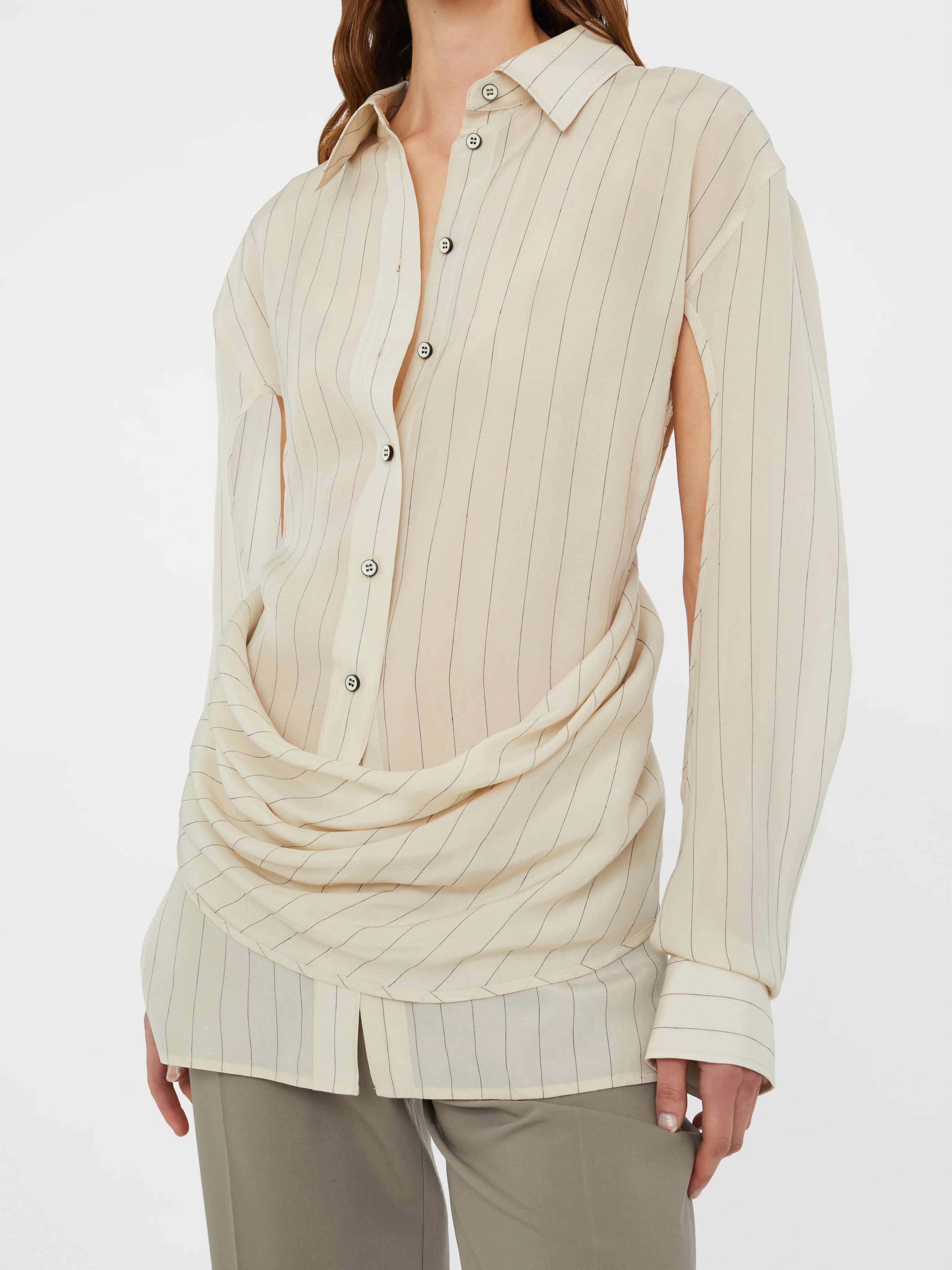 Crossover Drape Shirt - Image 4