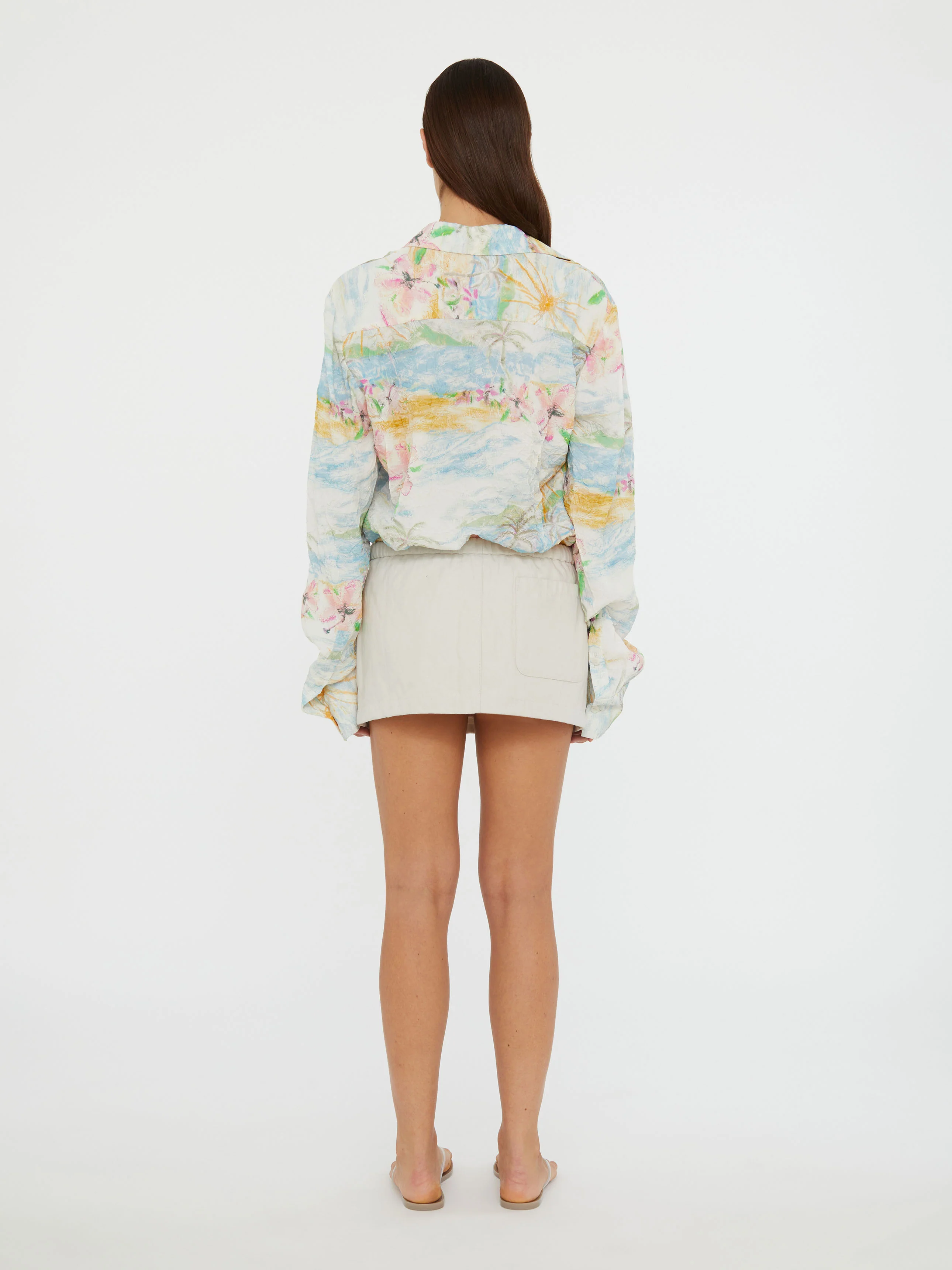 Crushed Belted Mini Skirt - Image 5