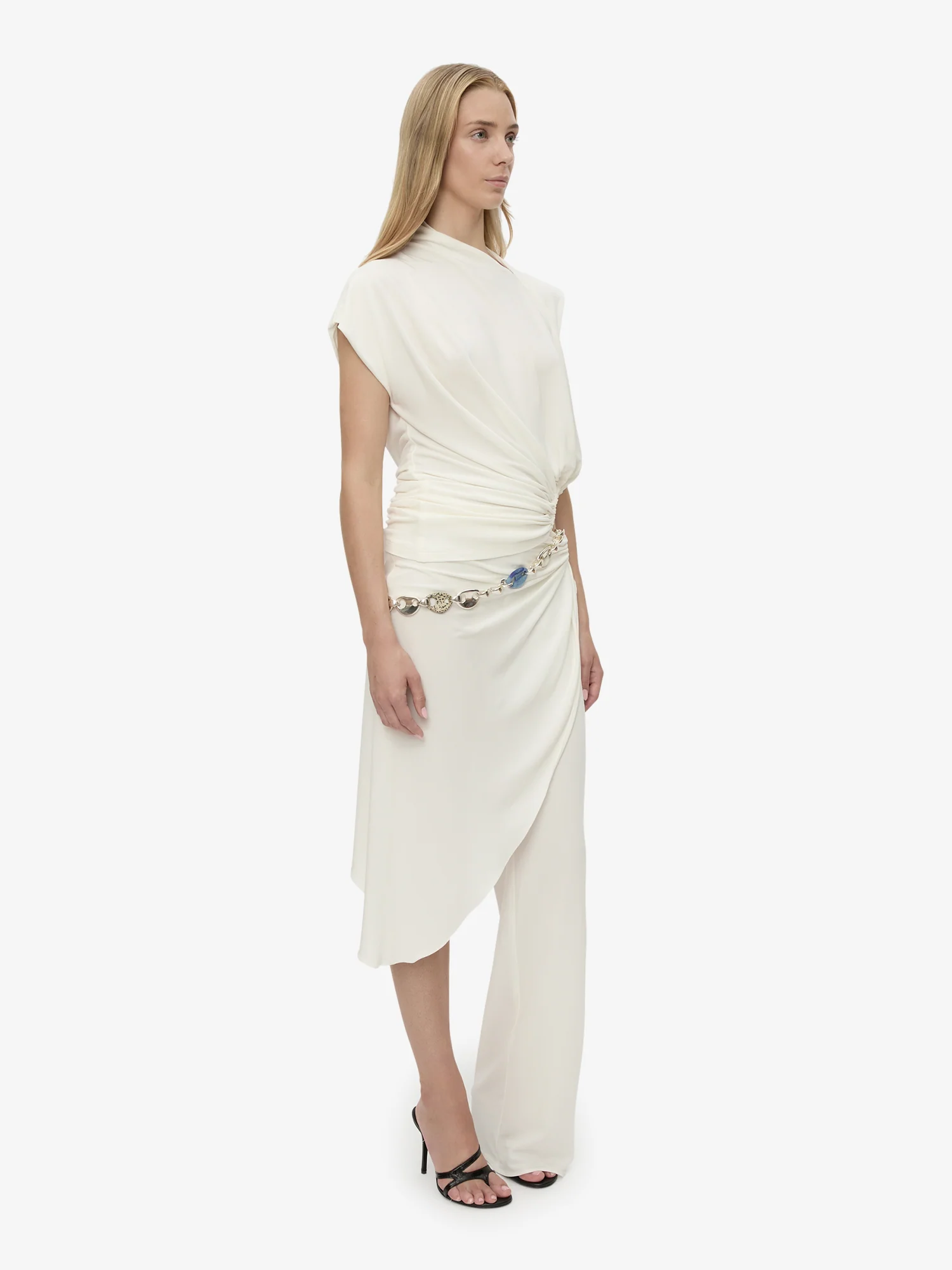 Crystal Cable Chain Draped Skirt Trouser - Image 6