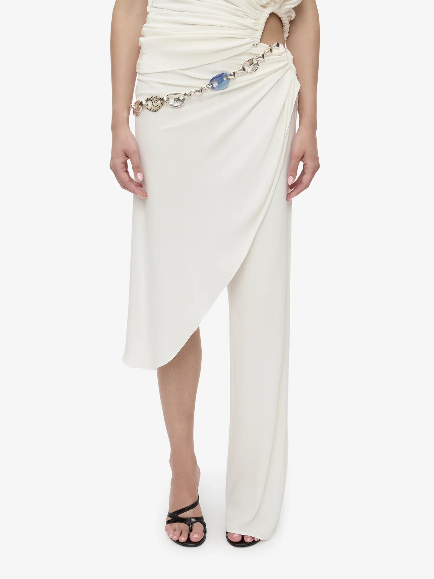 Crystal Cable Chain Draped Skirt Trouser - Image 7