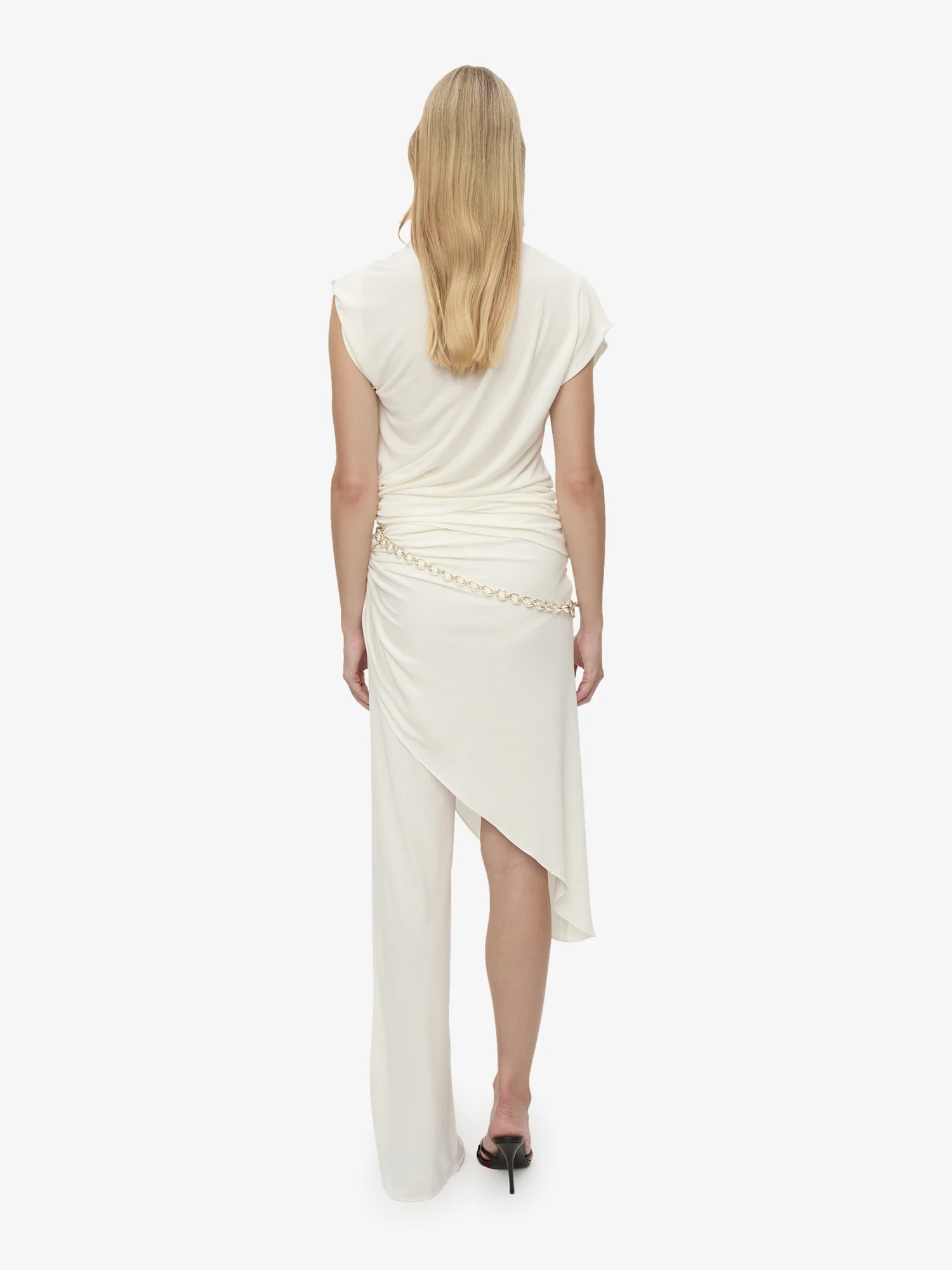 Crystal Cable Chain Draped Skirt Trouser - Image 8