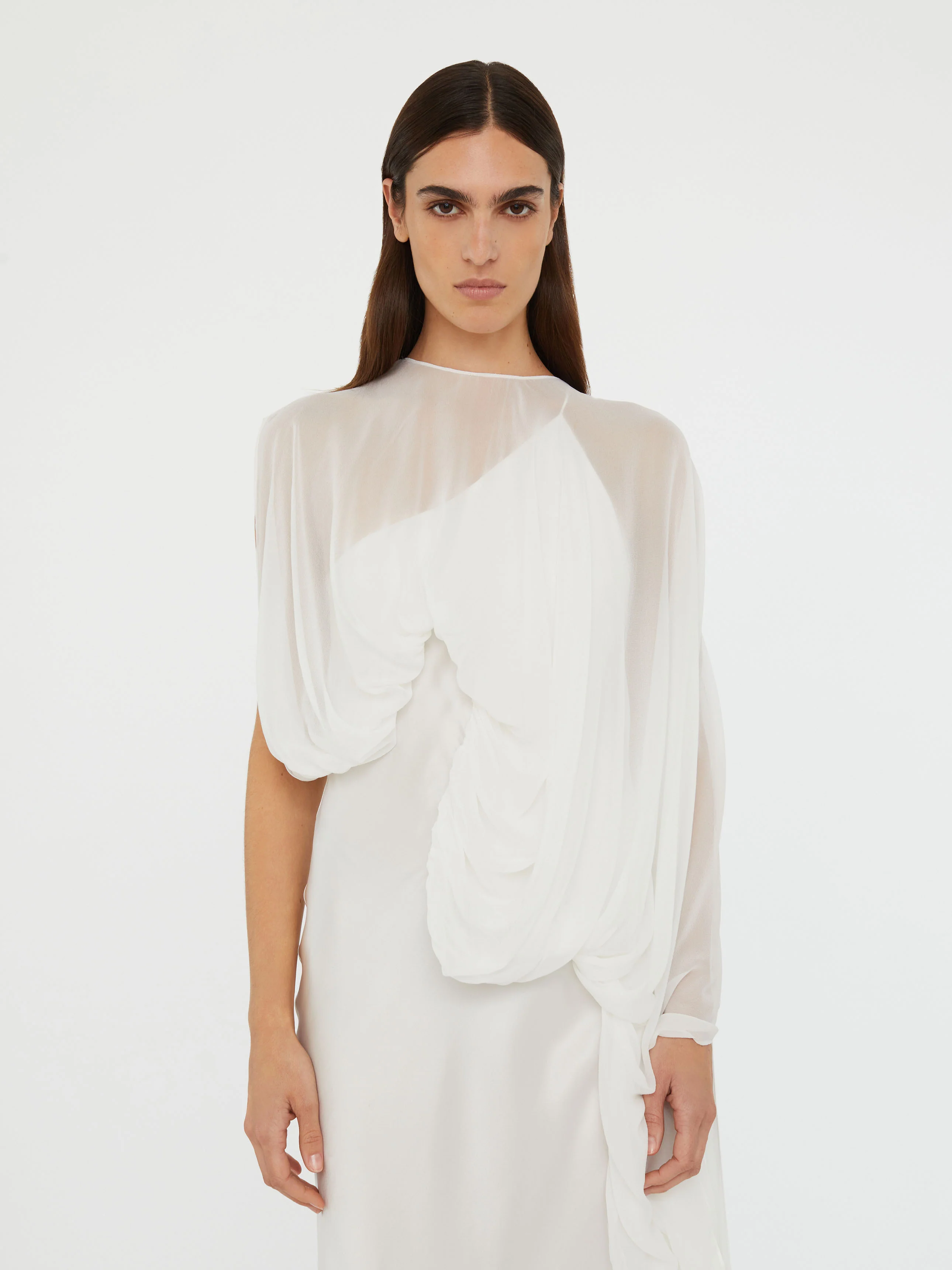 Cumulus Draped Sleeve Dress - Image 2