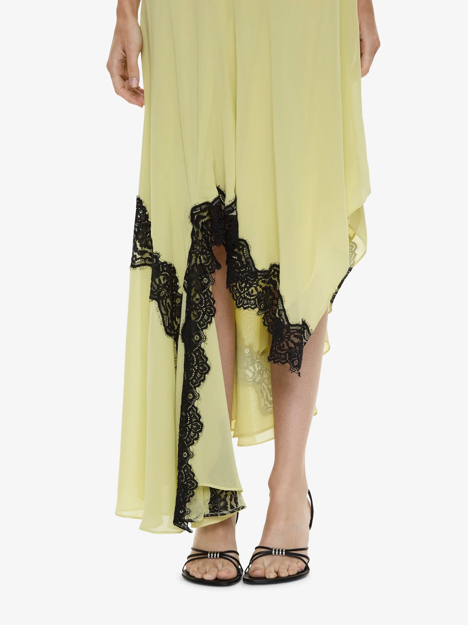 Cutaway Lace Gathered Tank Dress - Image 4