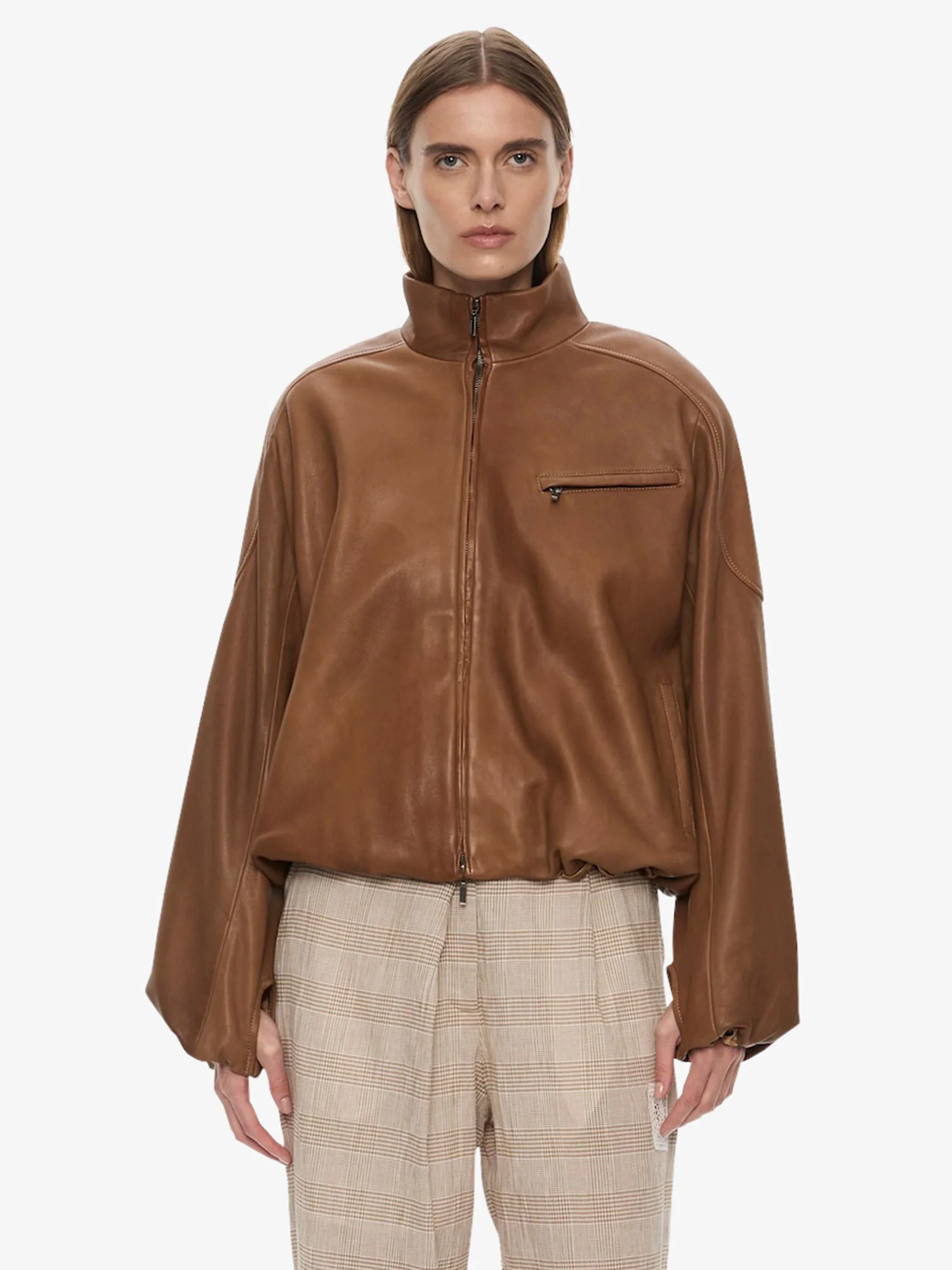Dannie Leather Bomber - Image 3
