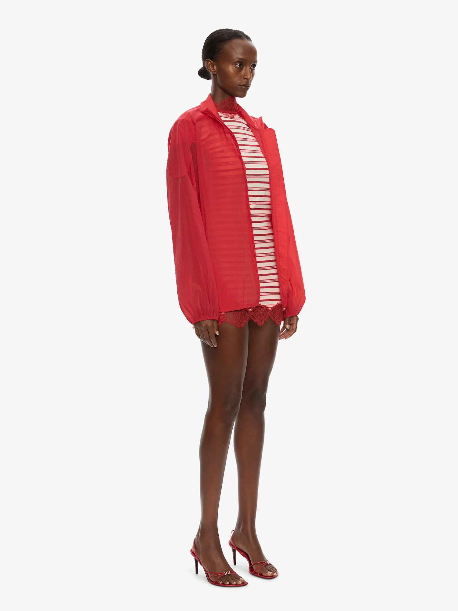 Dannie Lucent Mottled Sheer Bomber - Image 3