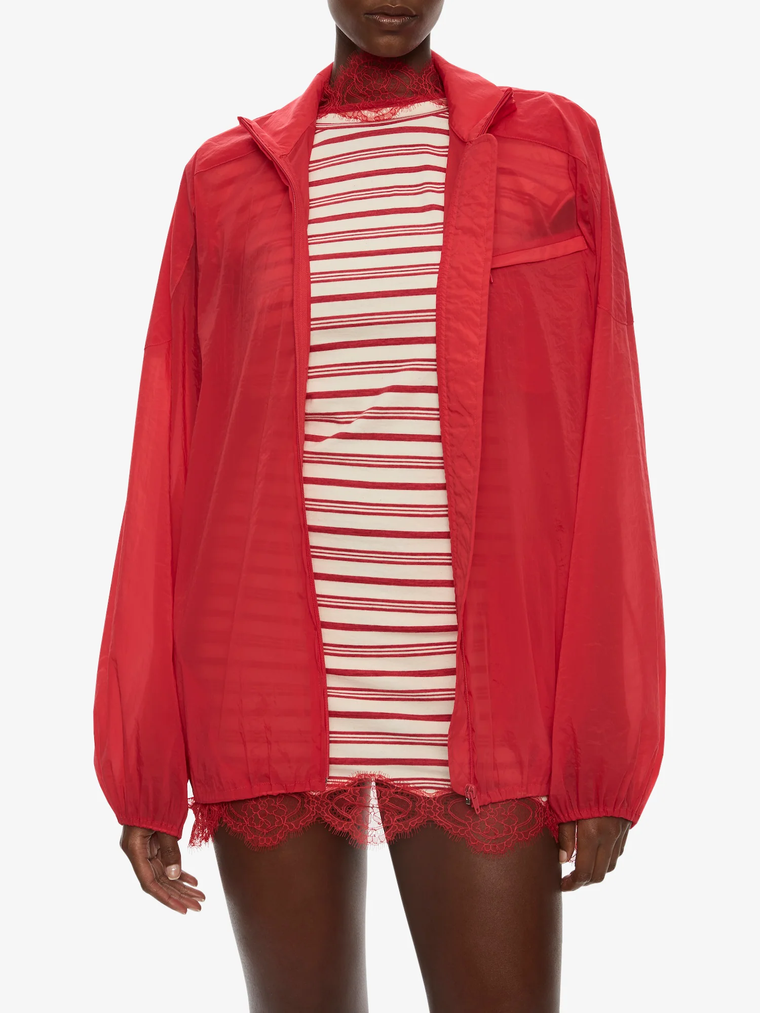 Dannie Lucent Mottled Sheer Bomber - Image 4