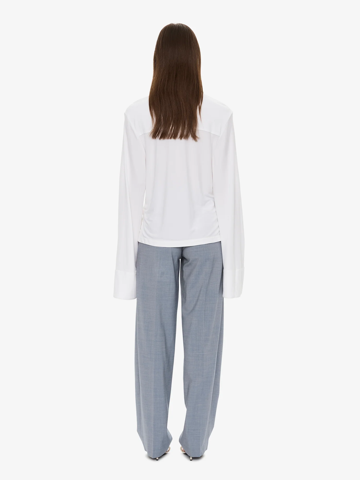 Deconstruct Denim Long Sleeve Polo - Image 5