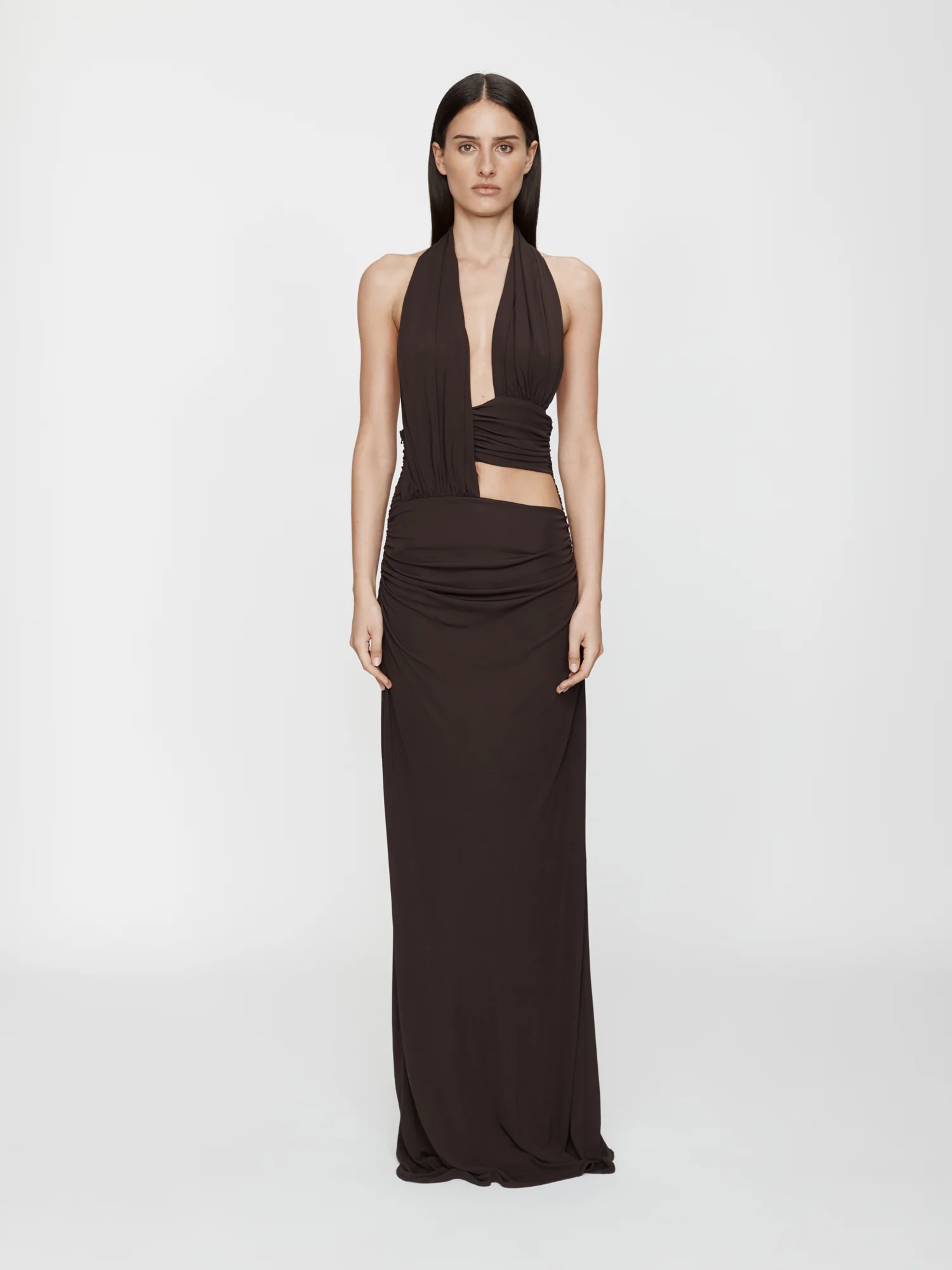 Draped Cummerbund Jersey Dress - Image 5