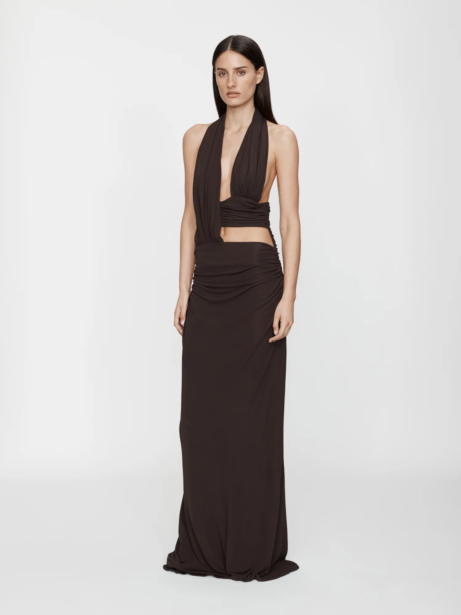 Draped Cummerbund Jersey Dress - Image 6
