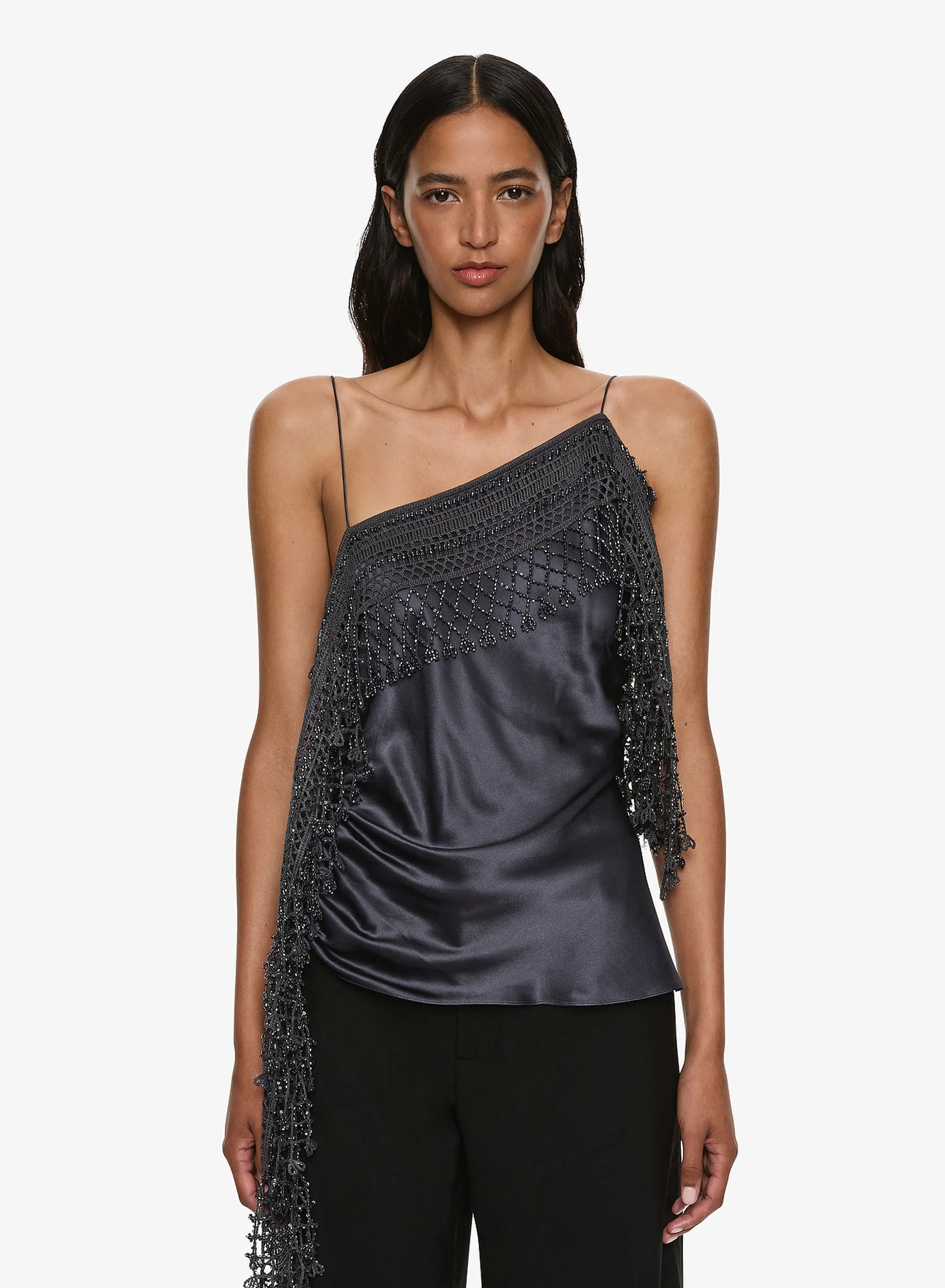 Droplet Bead Crochet Trimmed Cami