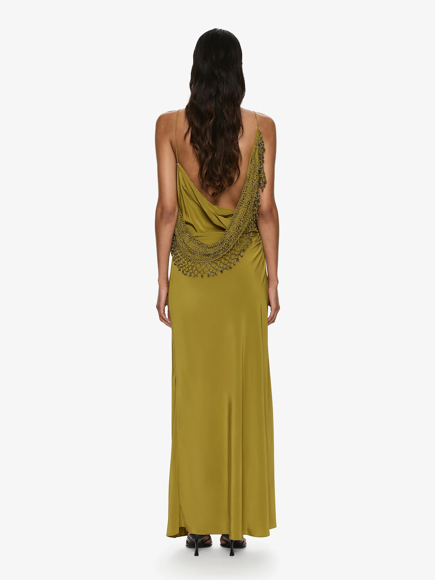 Droplet Bead Crochet Trimmed Cami Dress - Image 4