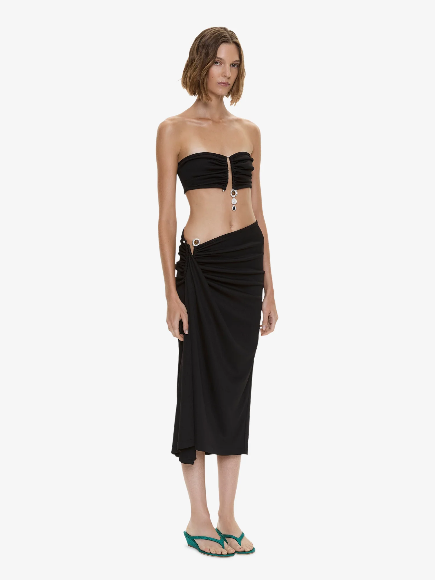 Droplet Crystal Clasp Cascade Skirt - Image 2