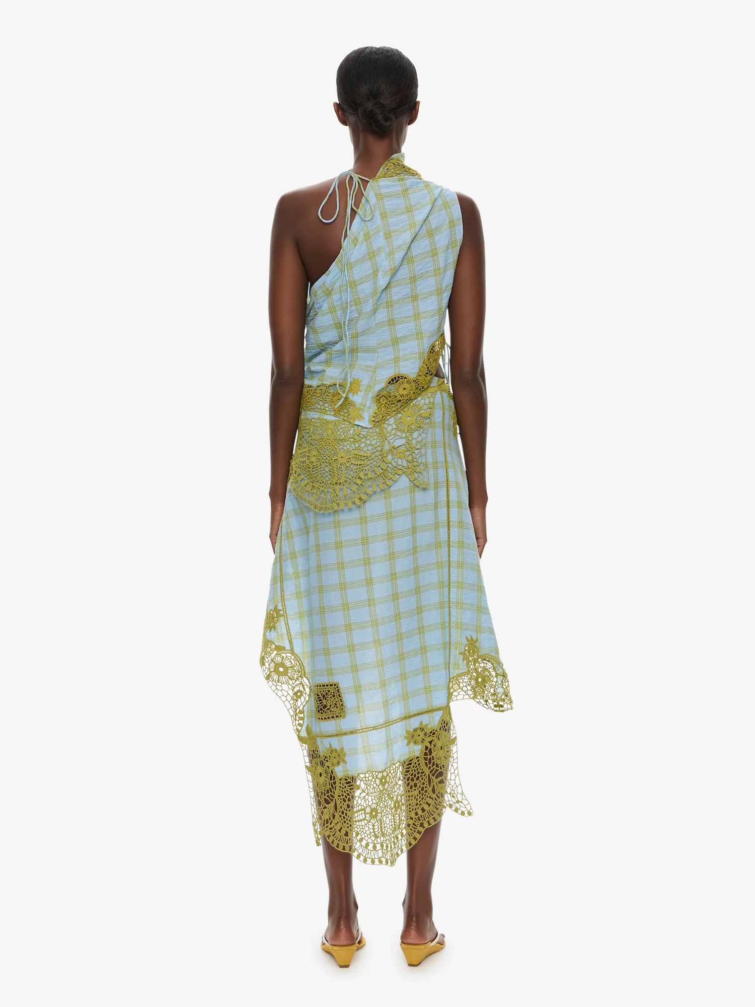 Embroidered Handkerchief Envelope Midi Skirt - Image 4