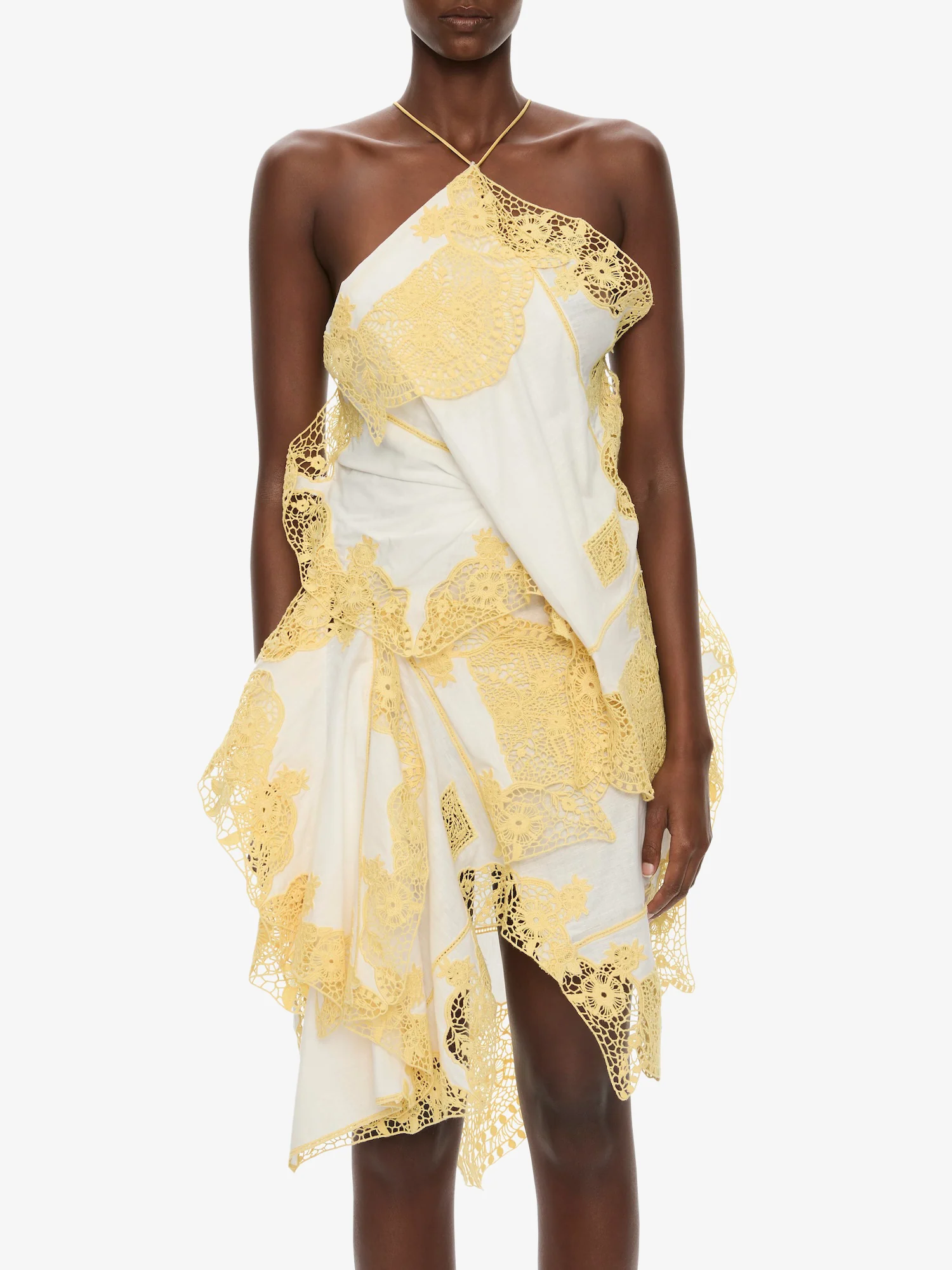 Embroidered Handkerchief Envelope Scarf Dress - Image 3