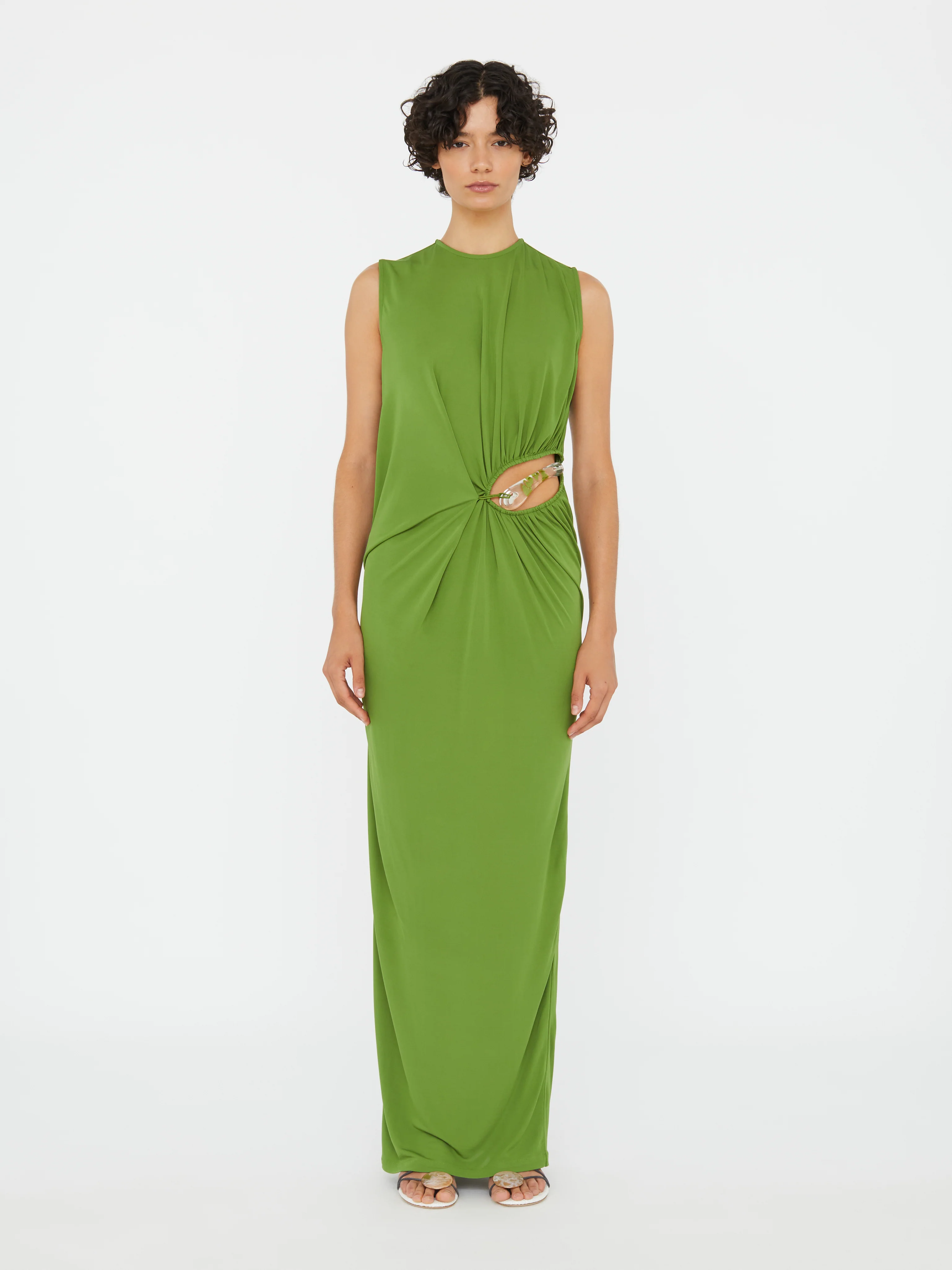 Encased Nature Suspended Jersey Tank Dress