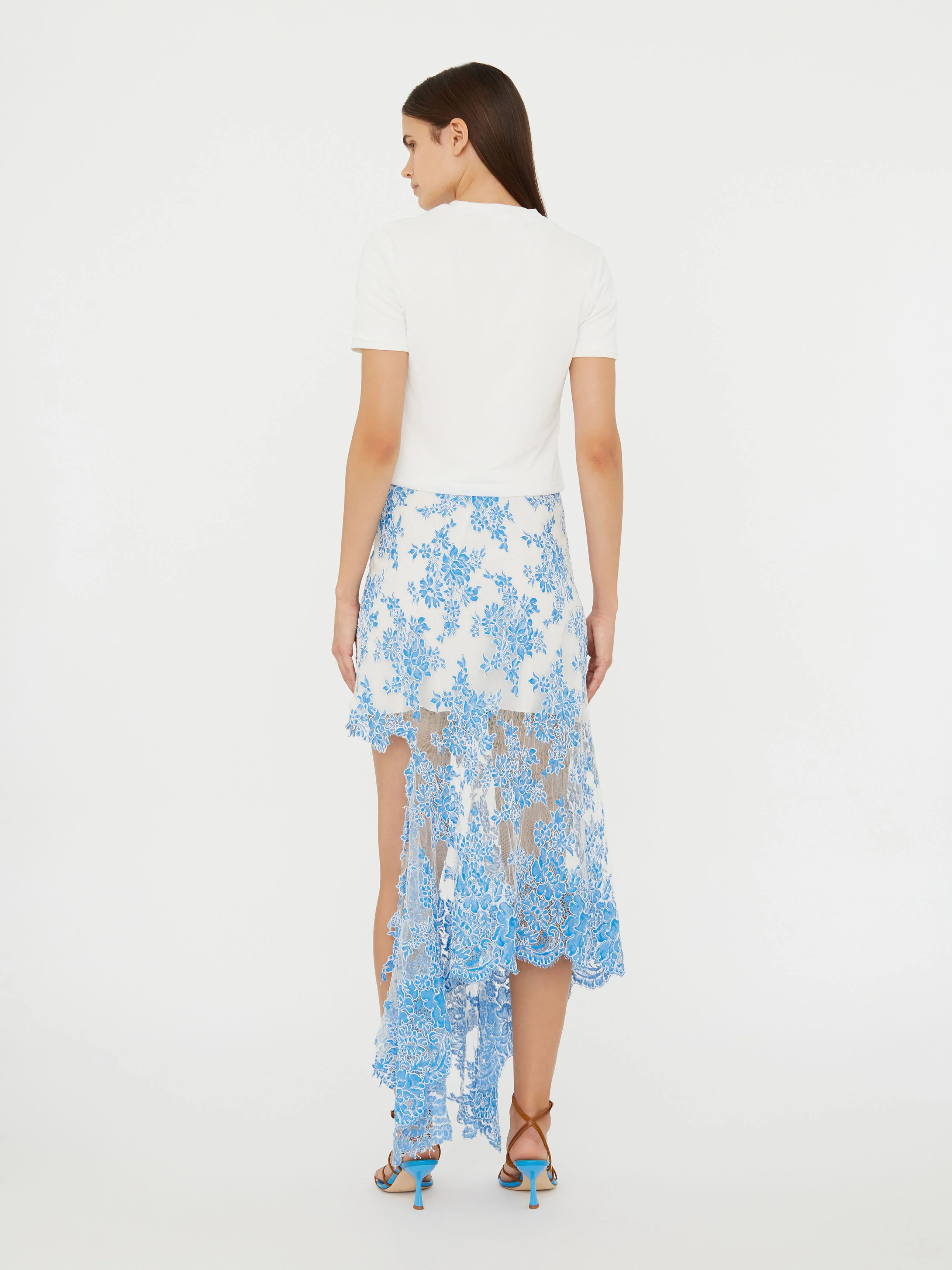 Floating Lace Asymmetric Skirt - Image 4