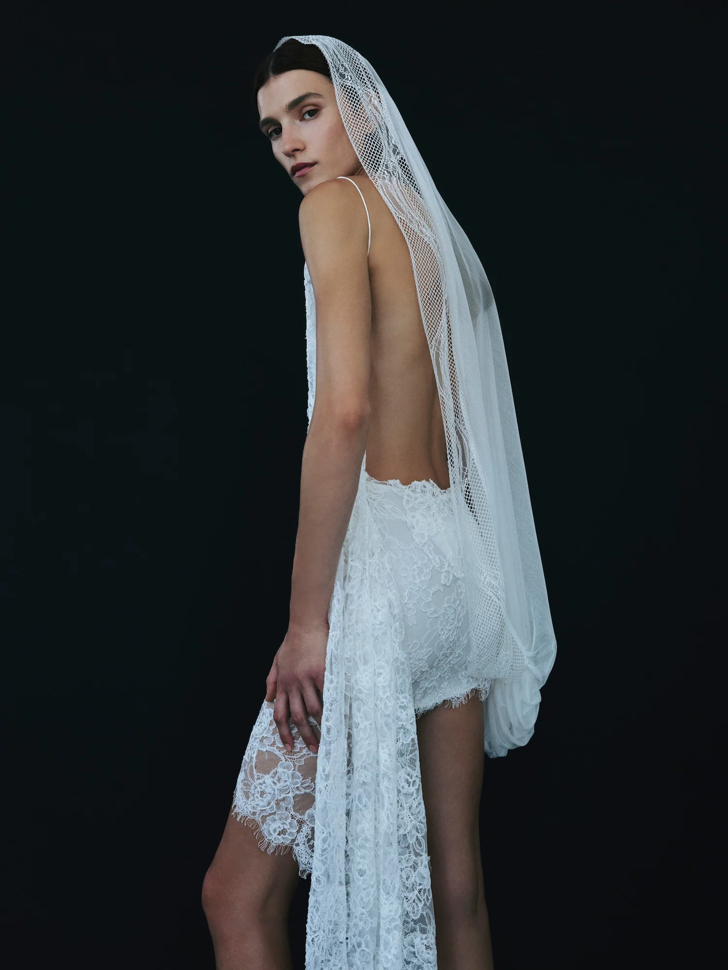 Floating Lace Mini Dress - Image 6