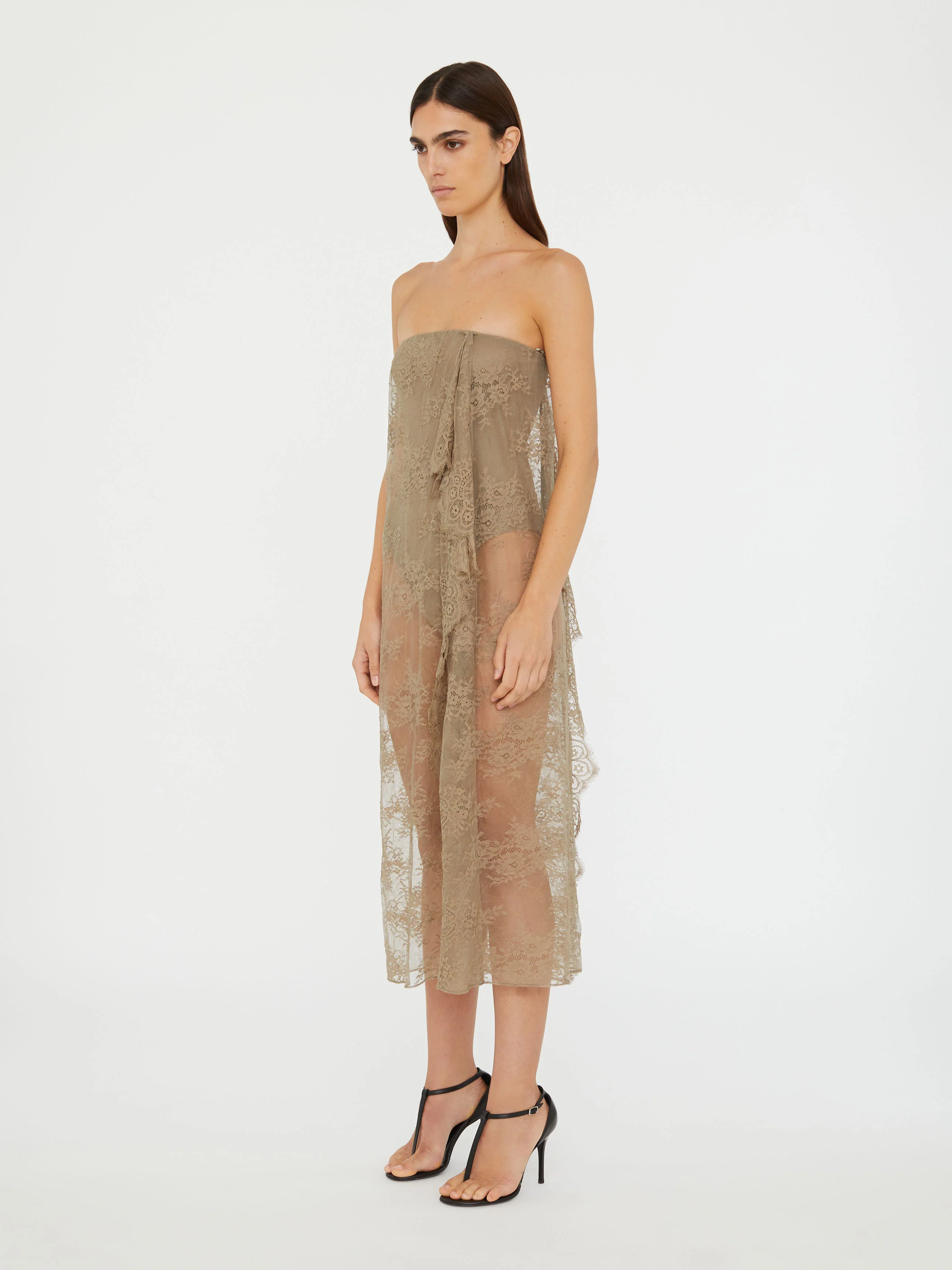Floating Lace Strapless Dress - Image 4