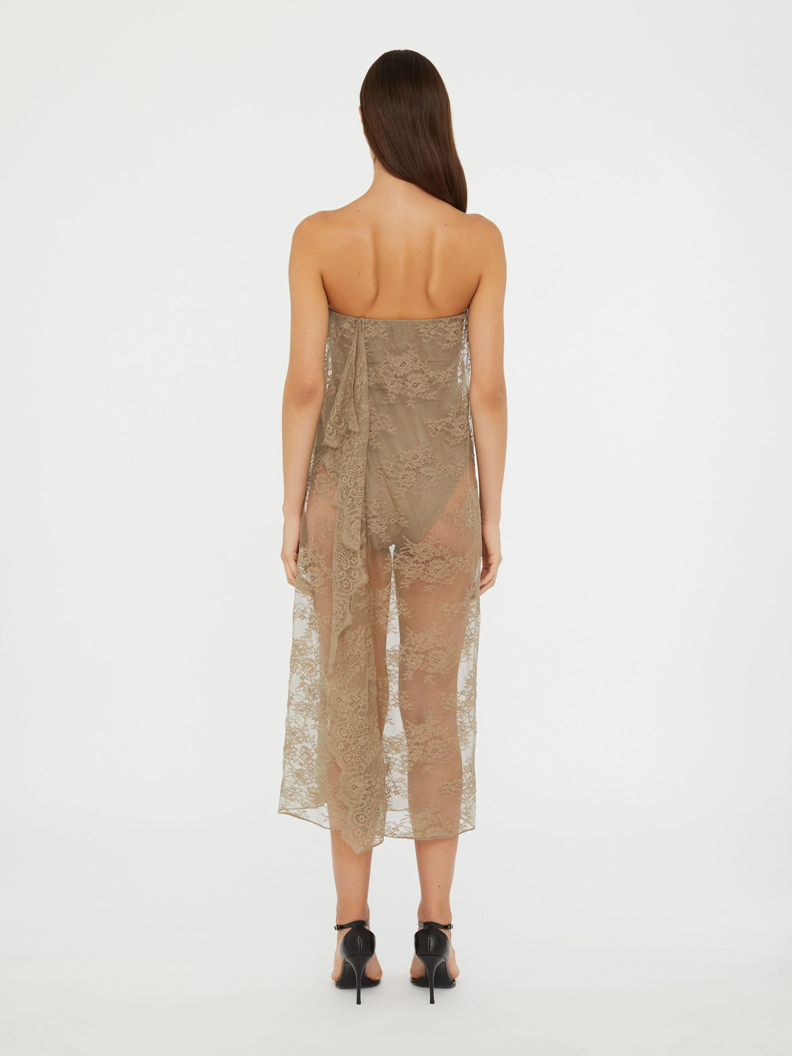 Floating Lace Strapless Dress - Image 6