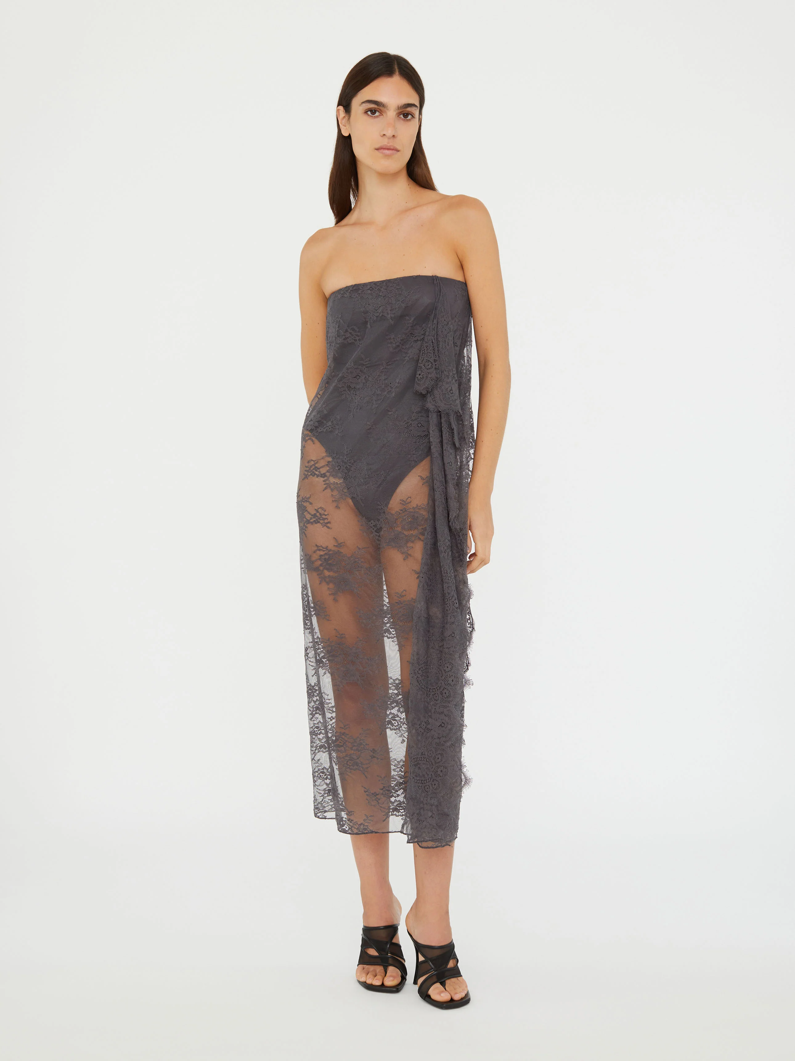 Floating Lace Strapless Dress - Image 3