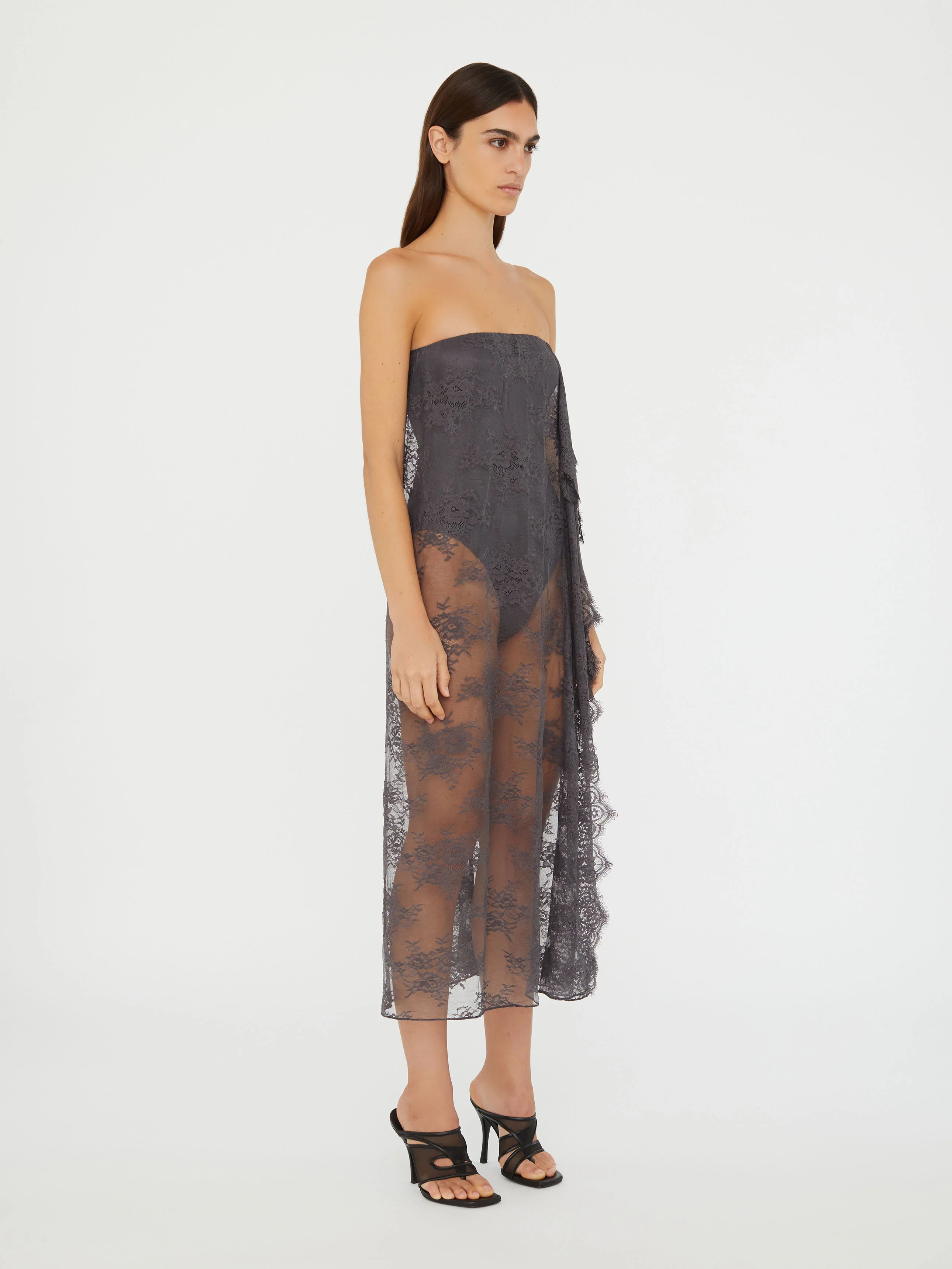 Floating Lace Strapless Dress - Image 4