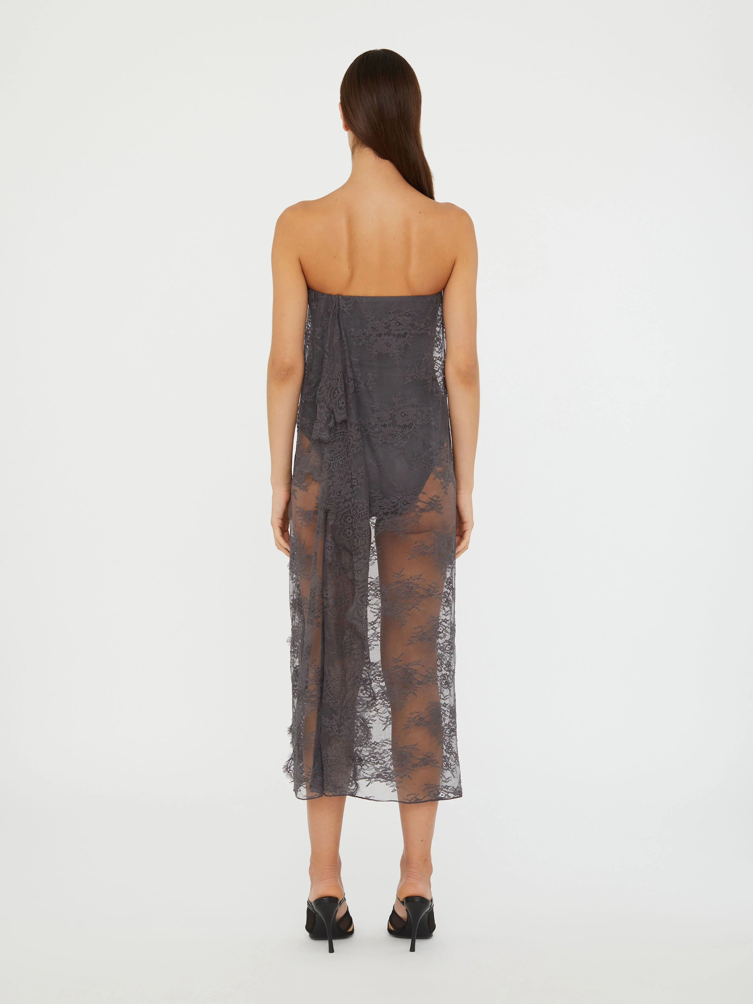 Floating Lace Strapless Dress - Image 5
