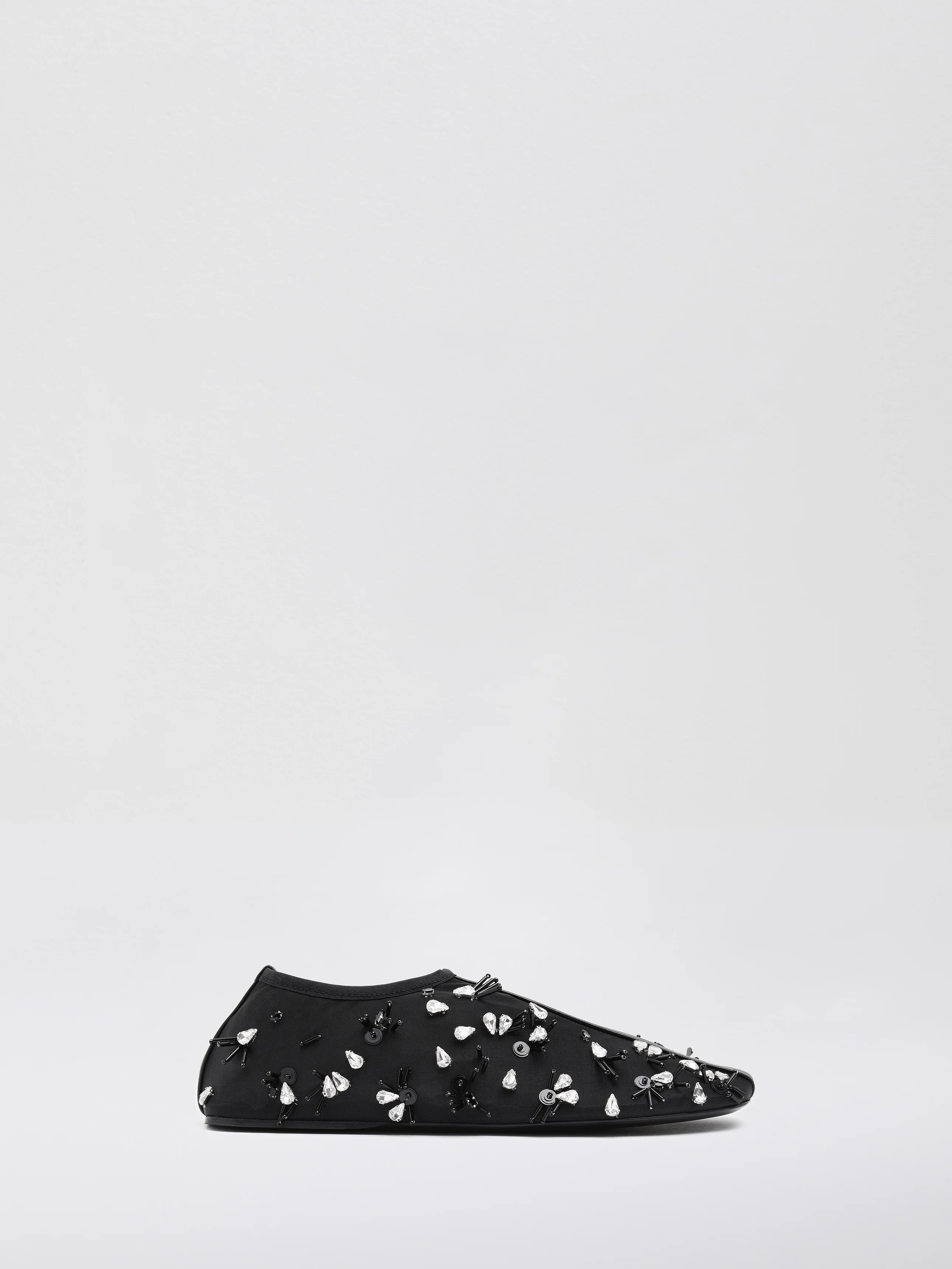 Frosted Beaded Mesh Flat