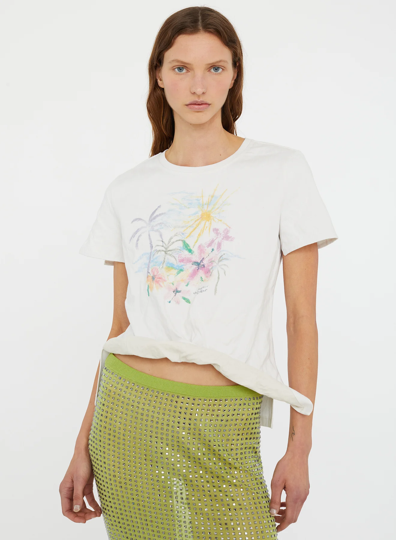 Hibiscus Crushed Tee